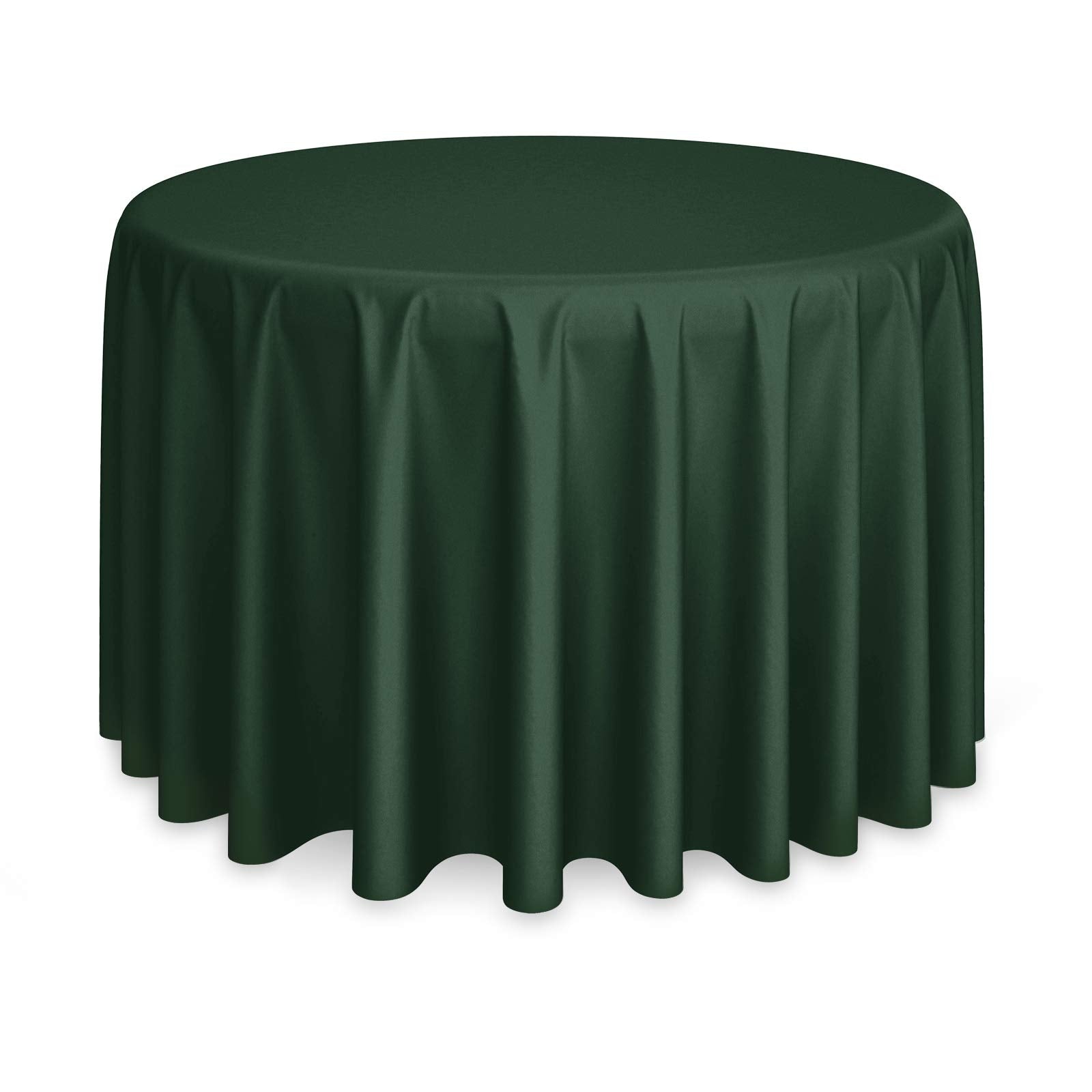 Lann'S Linens - 120 Round Premium Tablecloth For Wedding/Banquet/Restaurant - Polyester Fabric Table Cloth - Hunter Green