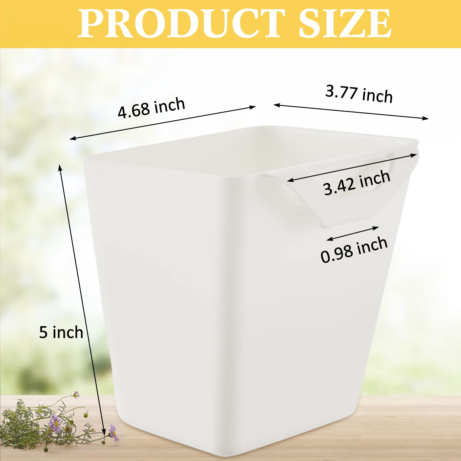 Tessco 12 Rolling Cart Accessories Hanging Cup Holder White Wall Storage Bins Plastic Pencil Hanging Cups Artificial Planters Bu