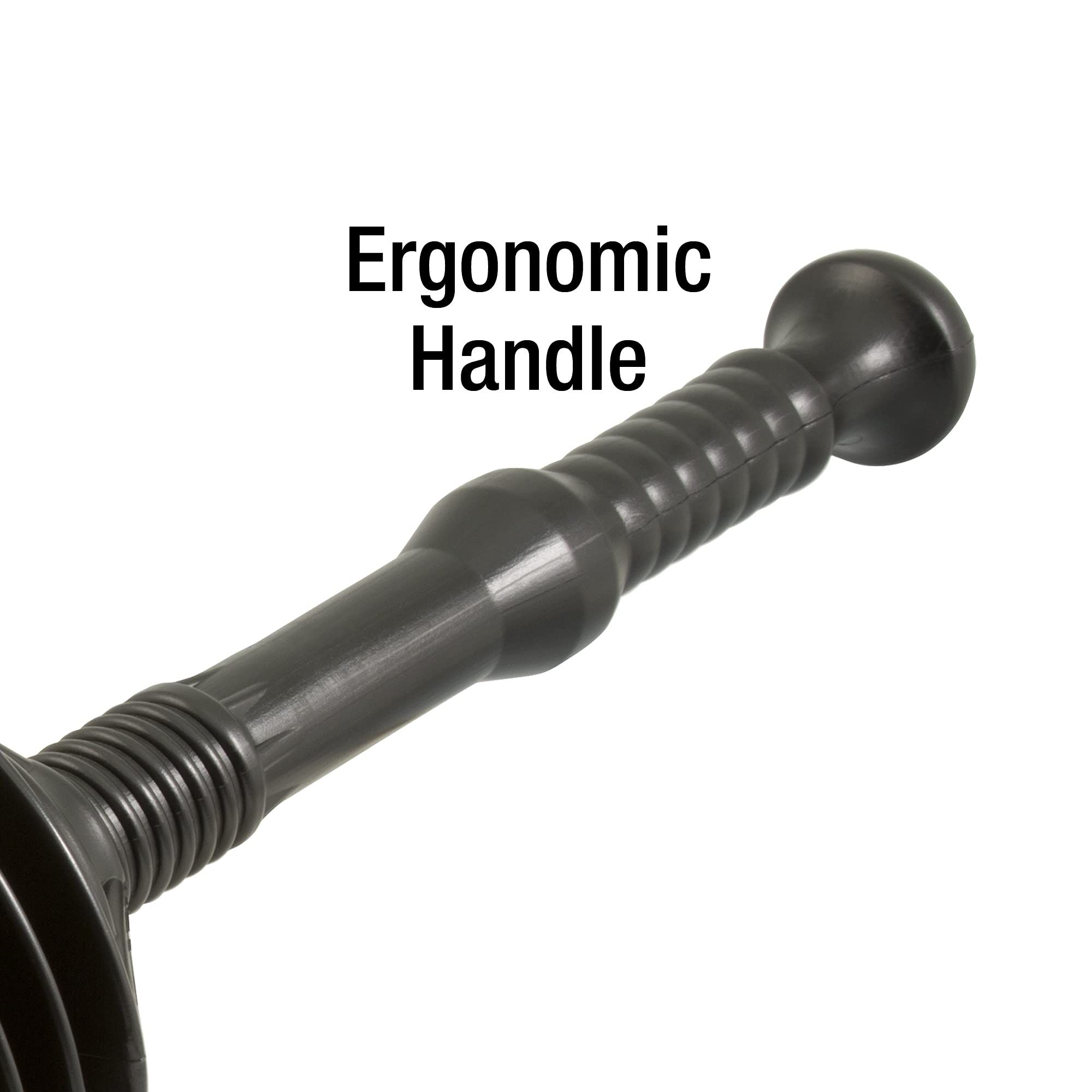 Plumbcraft 7505900 Heavy Duty Toilet Plunger - Bellows Style Can Clear Even Stubborn Blockage With Minimal Effort, Black