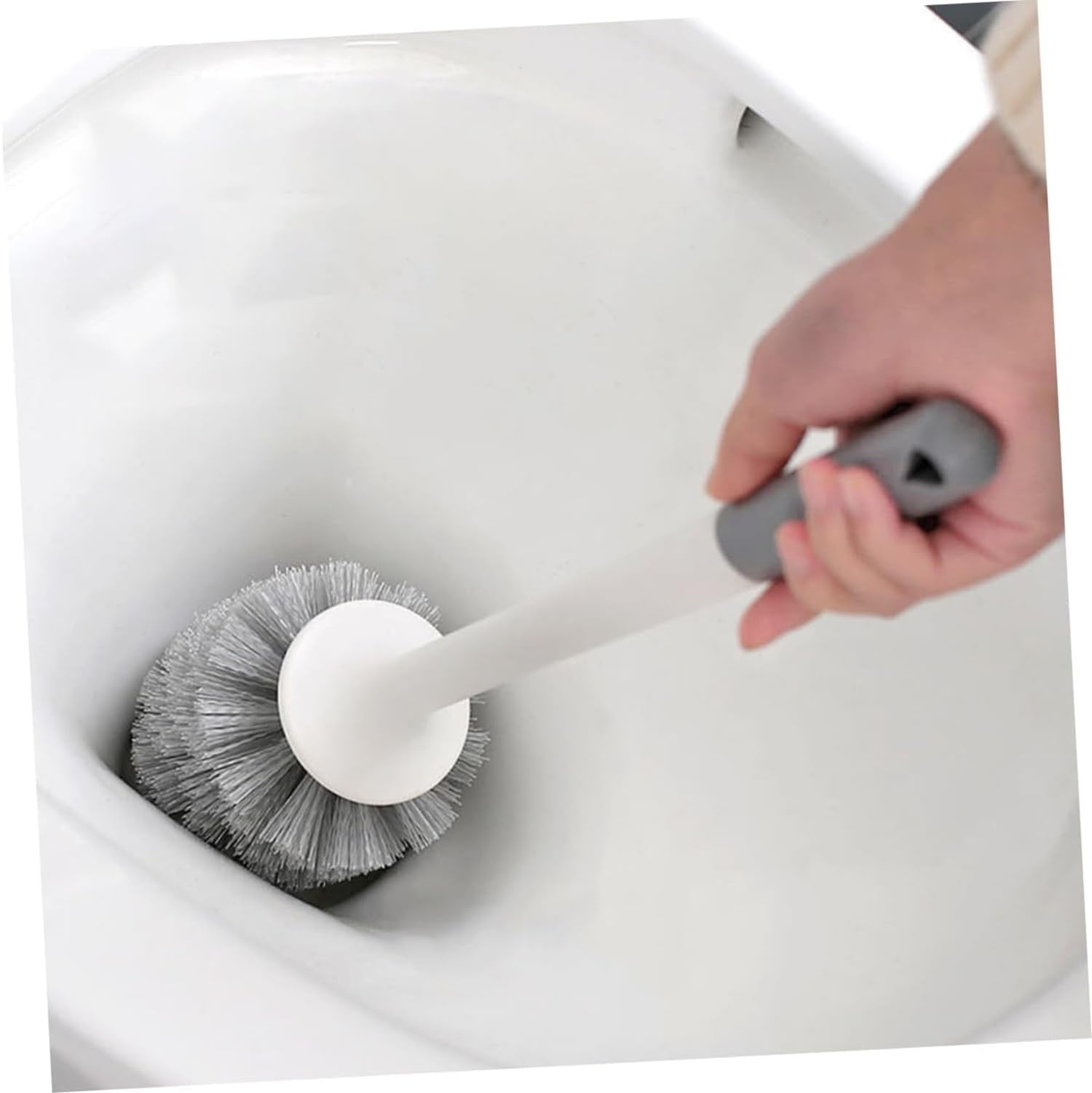 Toilet Cleaning Brush And Holder Set Free Stand Long Handle Bathroom Sleek Toilet Bowl Cleaner Brush With Stand, Pot Commode Bat