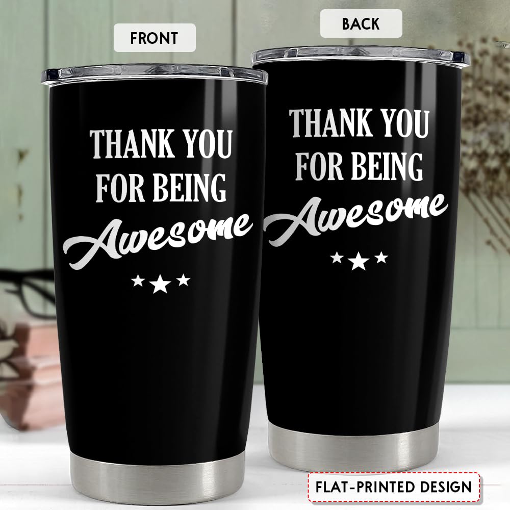 Sandjest Thank You For Being Awesome Tumbler Gift Set - Birthday, Christmas, Appreciation Inspirational Gifts For Women, Men, Co