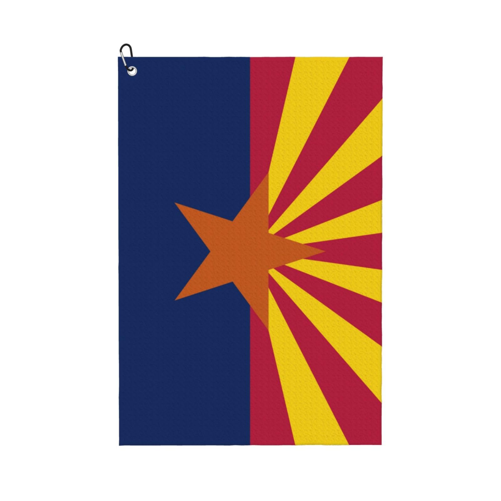 REVENEVER Arizona Flag Golf Towel Microfiber Golf Towel for Golf Bags with Carabiner Golf Accessories for Men and Women