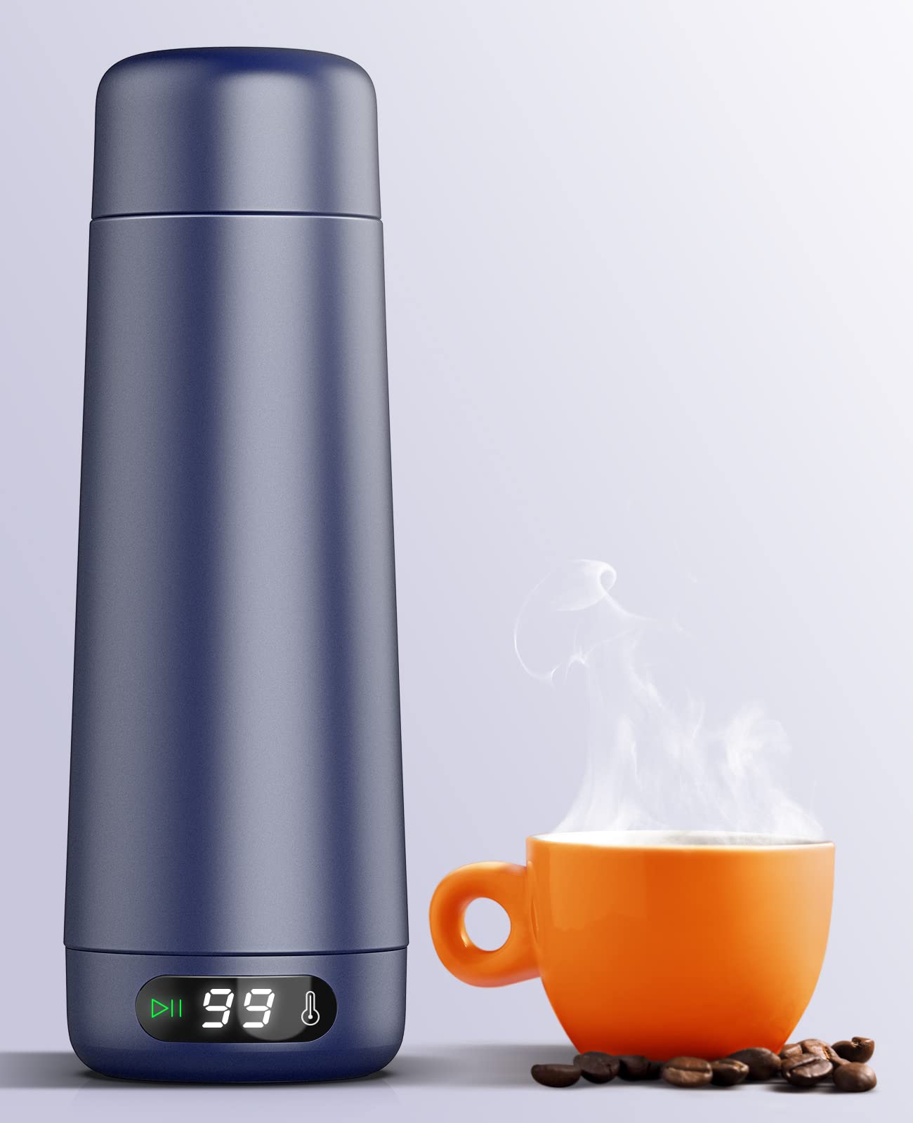 Travel Kettle, Dual Voltage Portable Electric Kettle 110V-220V-240V Smart Small Water Boiler For Tea & Coffee, 316 Stainless Ste