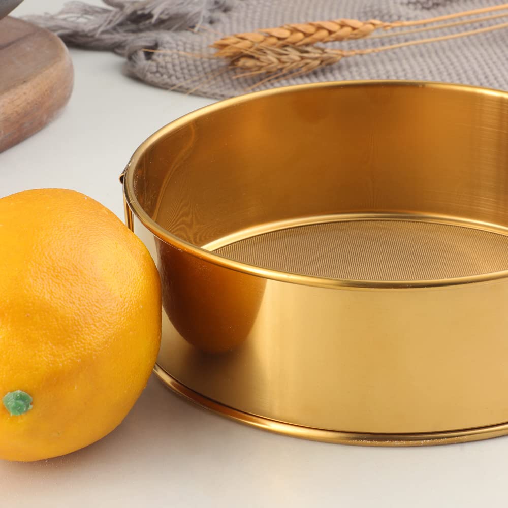 18/10 Stainless Steel Flour Sifter, Kitchen Cake Flour Fine 80 Mesh Strainers Sieve For Baking Cake Bread