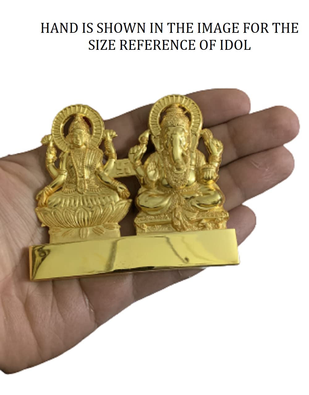 Buy N Relax Laxmi Ganesh Idol/Murti 11Cm (Brass,Gold)