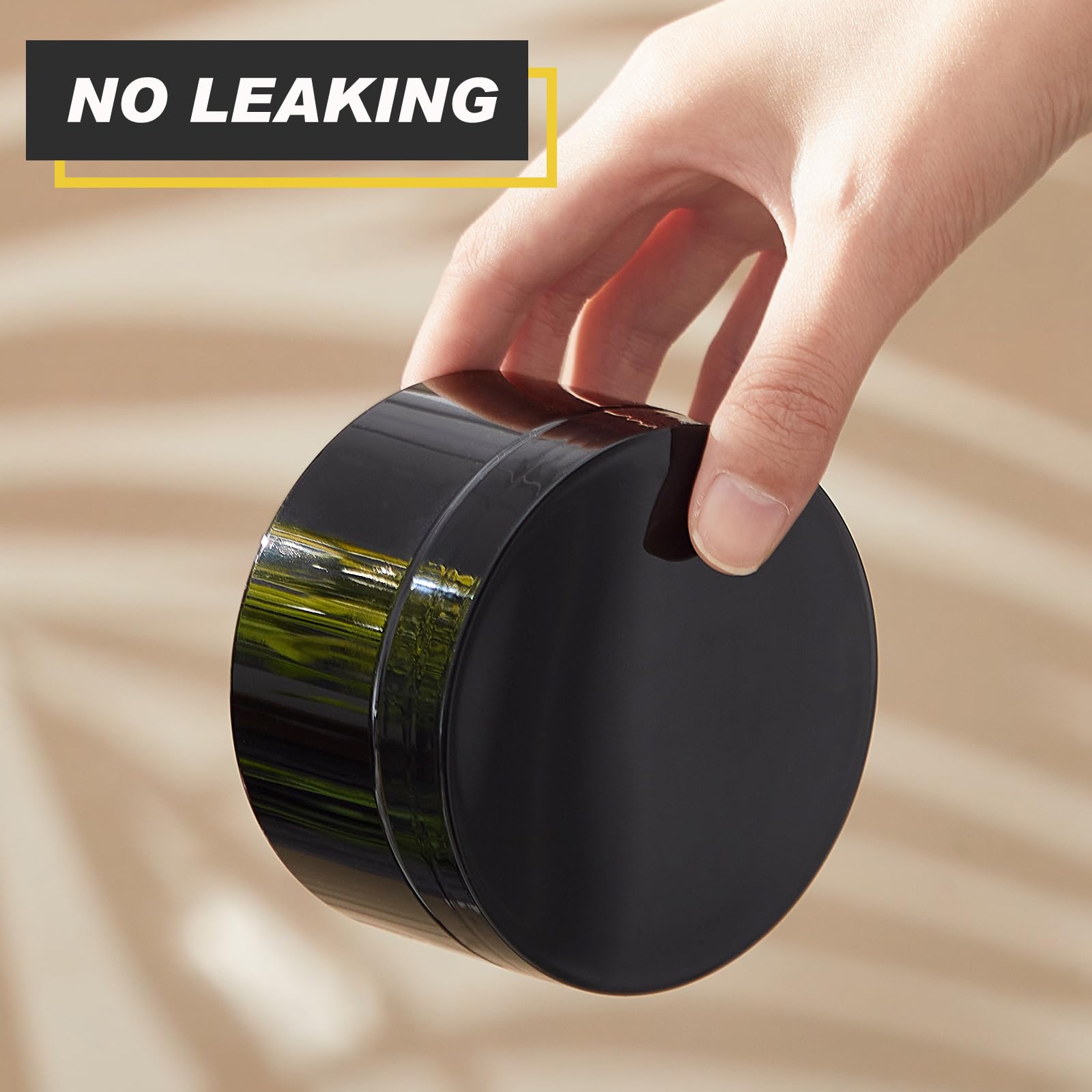 Dandat 24 Pcs Plastic Jars With Lid And Label Pet Cosmetic Containers Leak Proof Empty Cosmetic Jars Refillable Storage Travel J