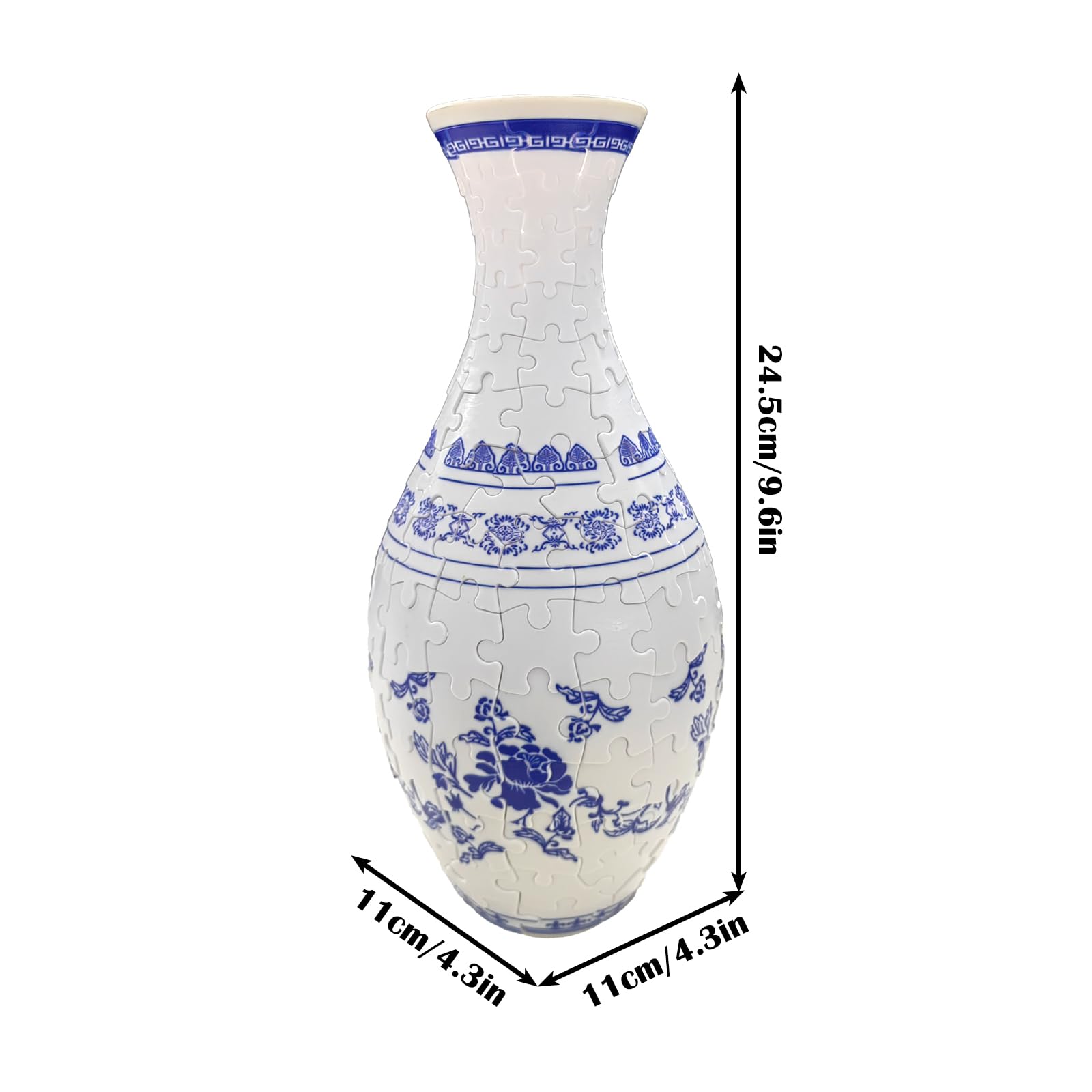 HHSME 3D Puzzle Vase Unique Flower Vase for Adults Made by 160 Curved Plastic Puzzle Pieces, Piece Relax Puzzles for Adults, DIY