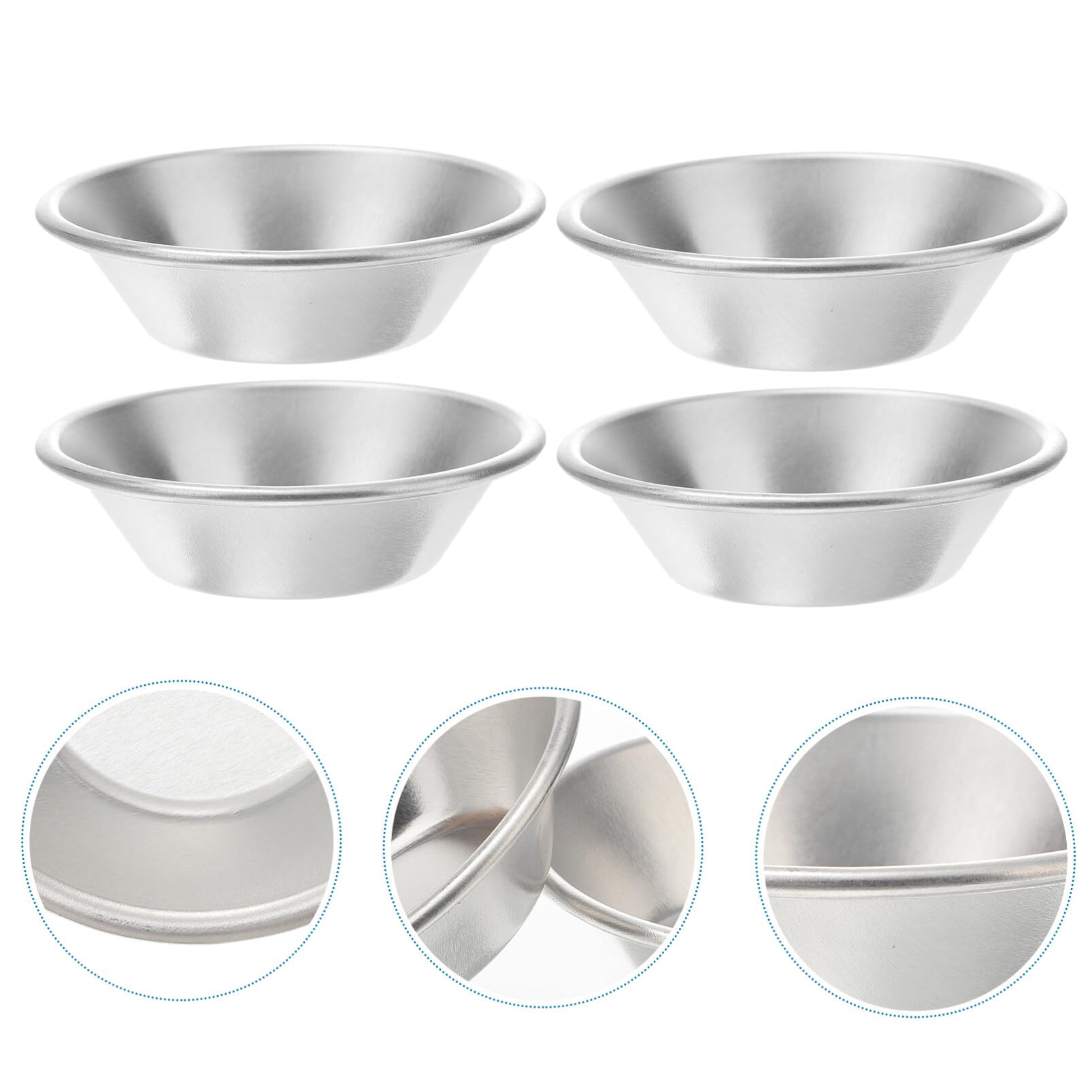 25 Pack Egg Tart Molds Aluminum Alloy Tartlets Dessert Mold Pans Tiny Pie Tin Puto Cup Bakeware Muffin Cupcake Cake Cookie Mold