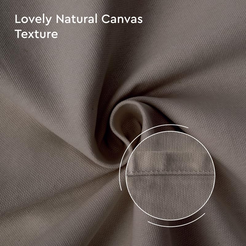Encasa Xo Table Runner 13X104 In Long | Cotton Canvas Fabric | Beige Solid Color | Machine Washable & Durable