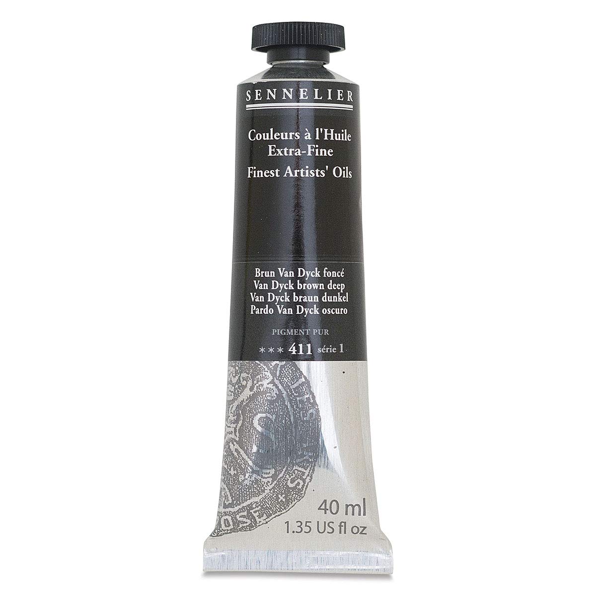 Sennelier Artists Color Oil Paint, 1.35 Fl Oz (Pack Of 1), Van Dyck Brown Deep S1