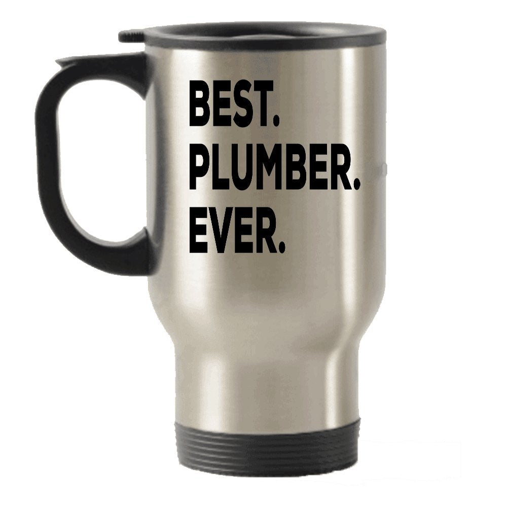 Spreadpassion The Store - The Best Plumber Ever Tumbler - Stainless Steel Novelty Tumbler For Birthday And Anniversary Parties -