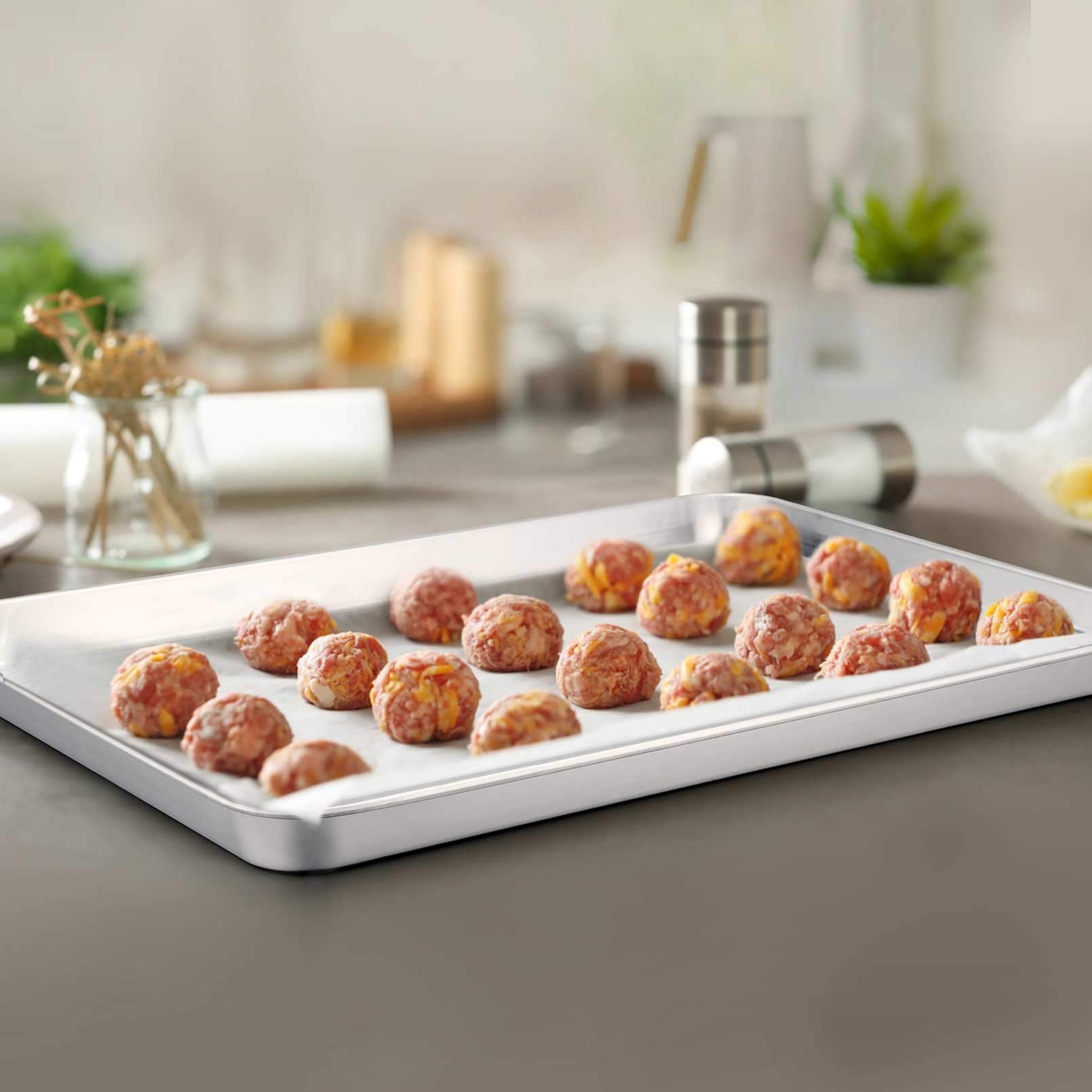 Teamfar Baking Sheet With Rack Set (2 Pans + 2 Racks), Stainless Steel Baking Pan Cookie Sheet With Cooling Rack, Non Toxic & He