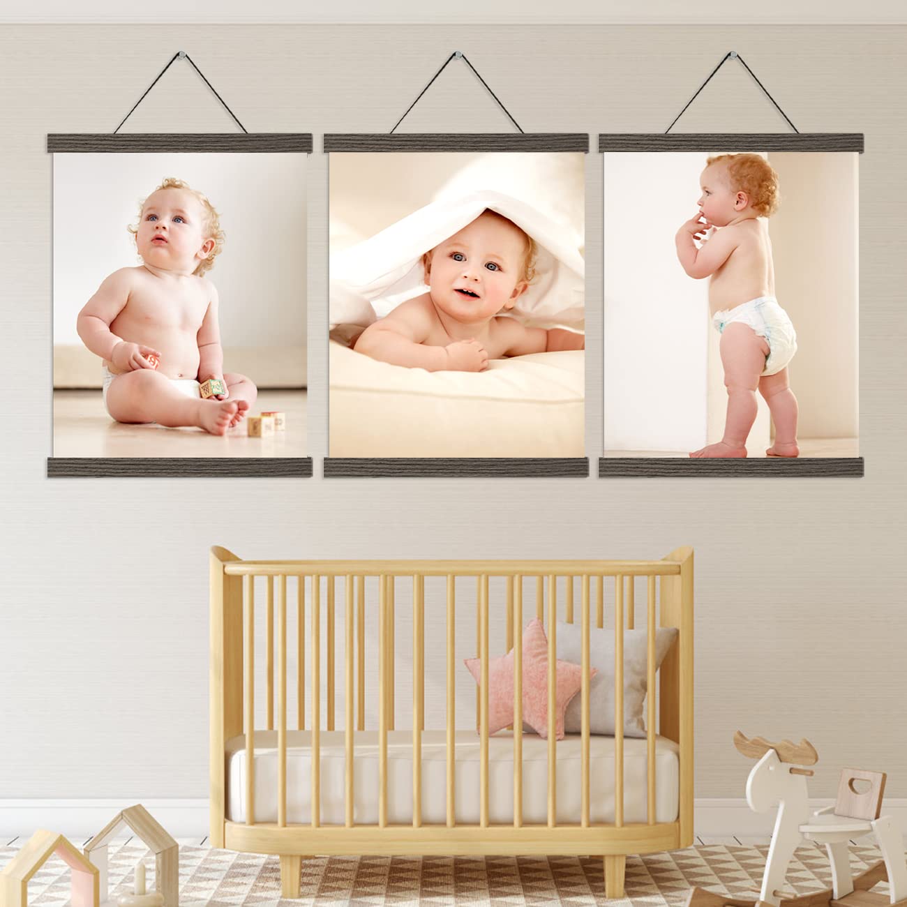 Yk Artwood 16X20 16X24 Poster Frame, Magnetic Light Wood Wooden Frame Frames Hanger For Photo Picture Canvas Artwork Wall Hangin