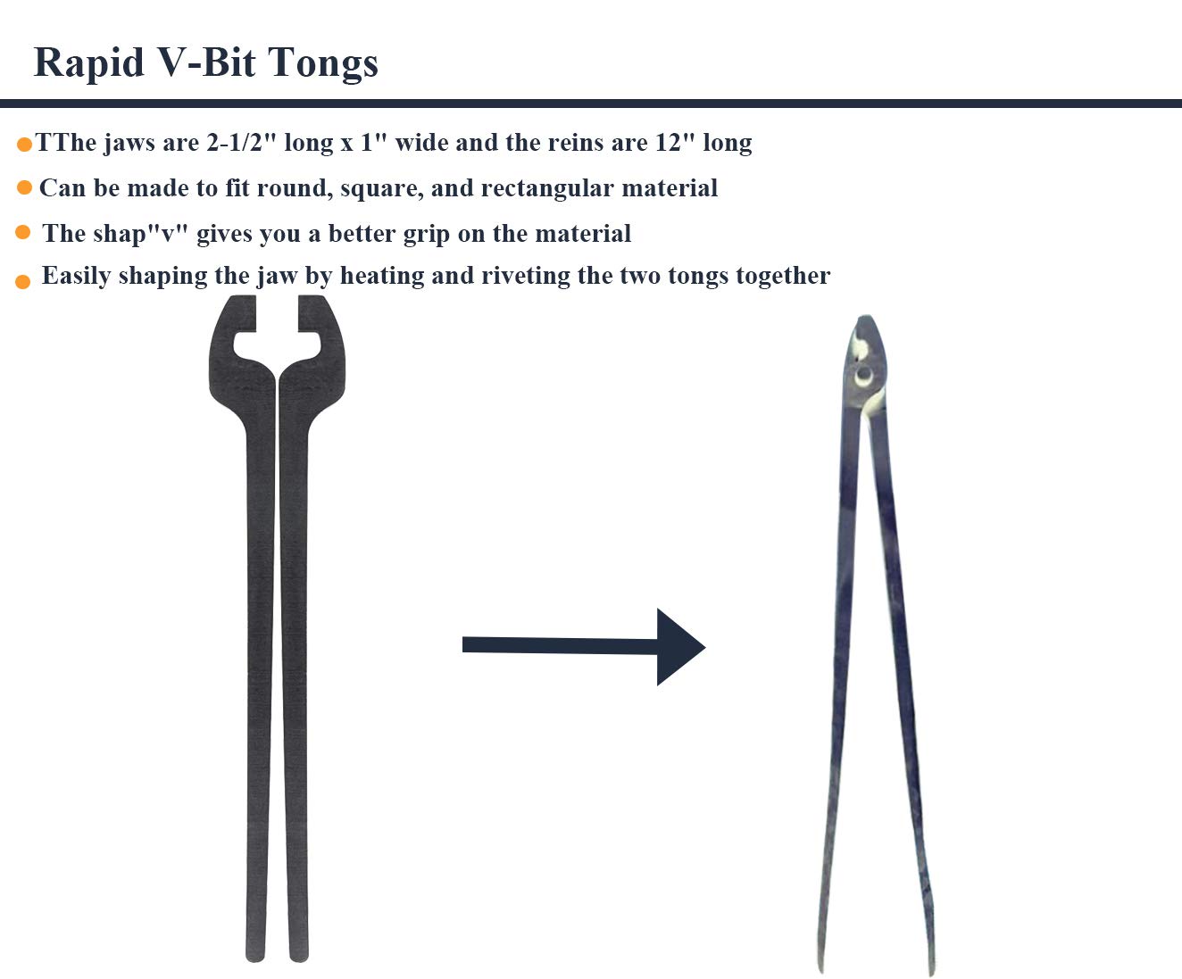 Rapid Tongs Bundle Set Five Type Of Tong Bundles Set Diy Rapid Tongs Comes With Rivet For Beginner Futher Smithing