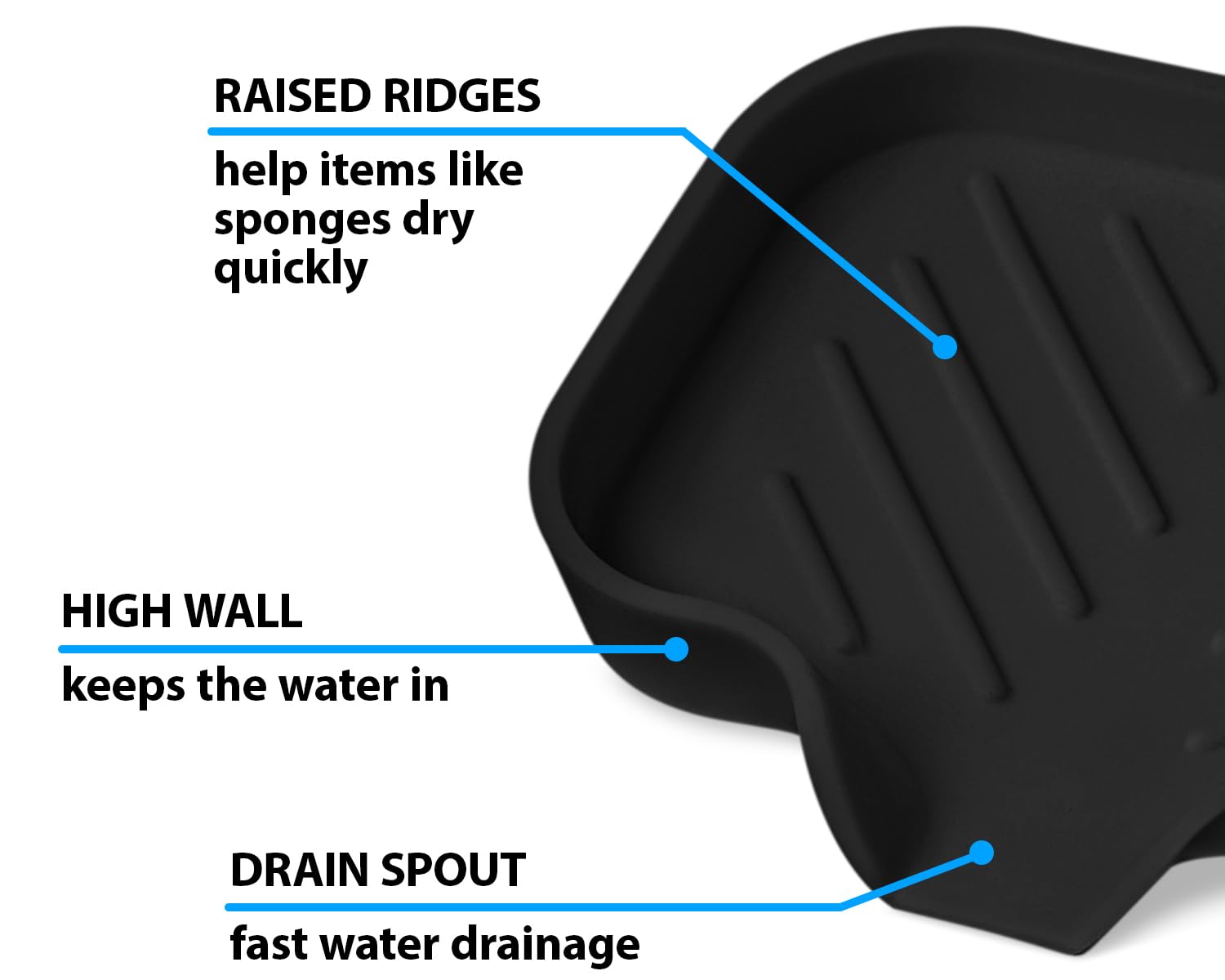2 PCS Premium Black Self-Draining Soap Bar Holder - Elegant Soap Dish for Shower & Bathroom Use - Versatile Soap Dishes for Bar Soap - Durable Soap Holder & Bathroom Soap Dish Solution