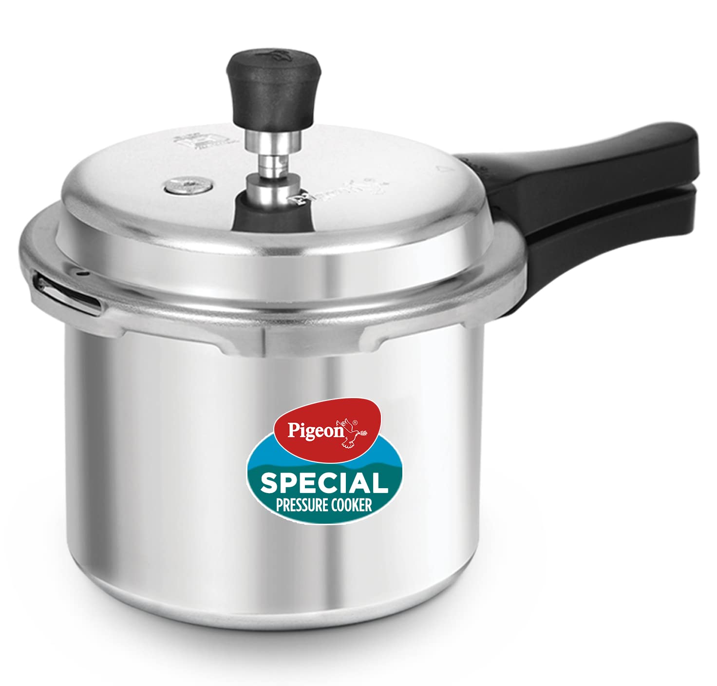 Pigeon By Stovekraft 12260 Induction Base Outer Lid Aluminium Pressure Cooker, 3Liters, Silver