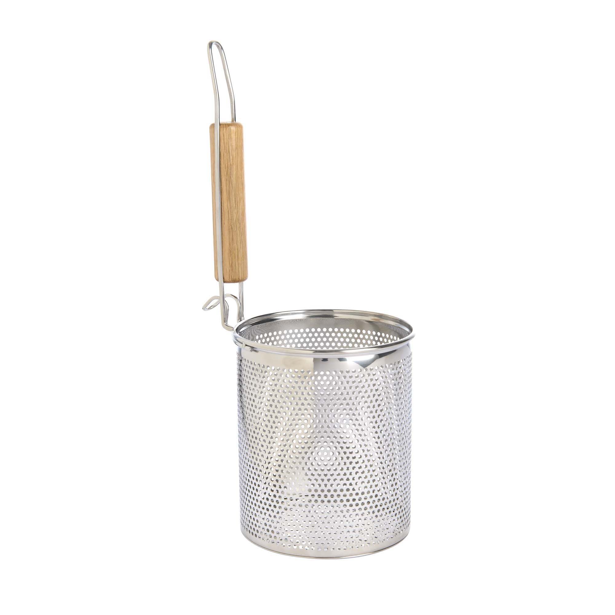 Helen? Asian Kitchen Deluxe Spider Strainer | Heavy-Duty Stainless Steel Basket with Sustainable Wood Handle for Deep Frying and