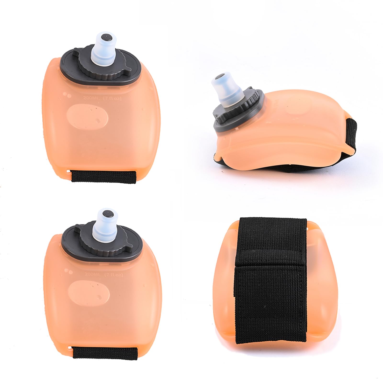 MIXNEX 7oz Wrist Water Bottle with Twist Cap and Spout, No Straw, Portable Swell Water Bottle Sports for Running, Gym, and Outdo