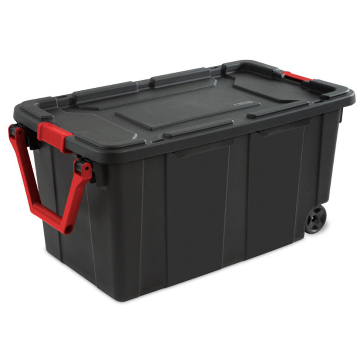 Sterilite 8-Pack Storage Bins, Plastic Organizer Containers W/ Lids & Wheels, 40 Gal