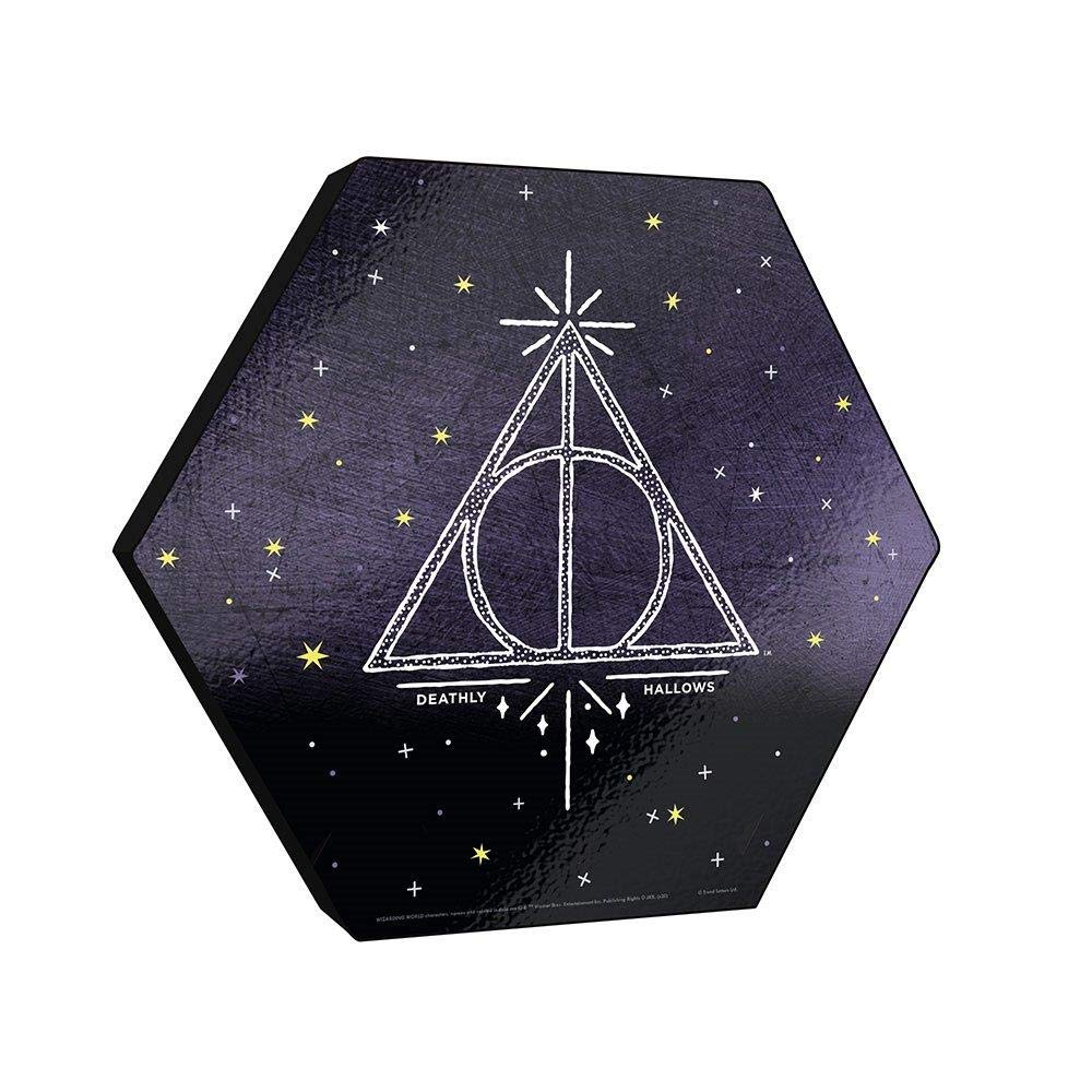 Harry Potter - Deathly Hallows - Tale Of The Three Brothers - 11.5    X 10    Hexagon Shaped Knexagon Wood Print - Hang Alone Or