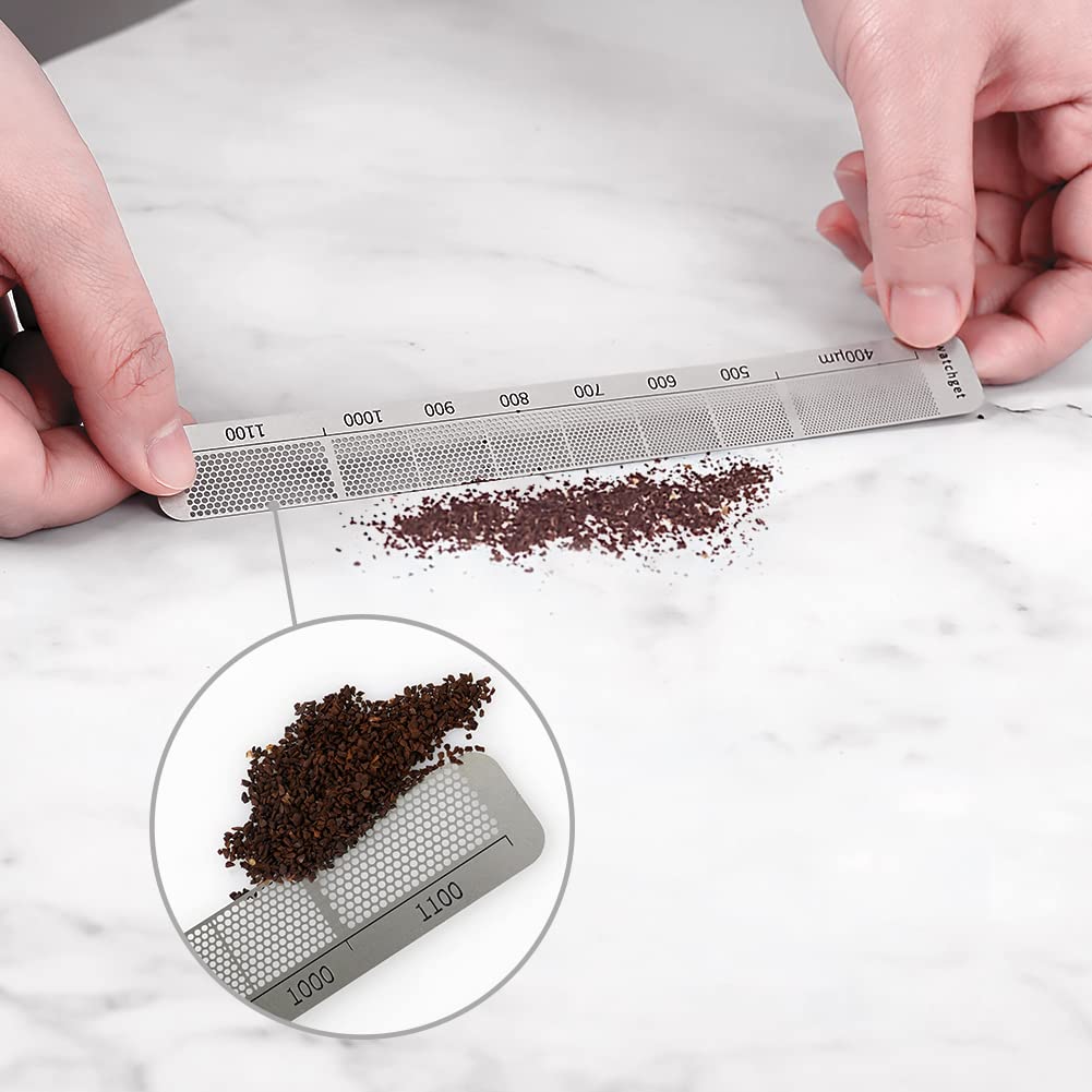 watchget Stainless Steel Coffee Measuring Ruler Tool for Precision Grind Size - Clear