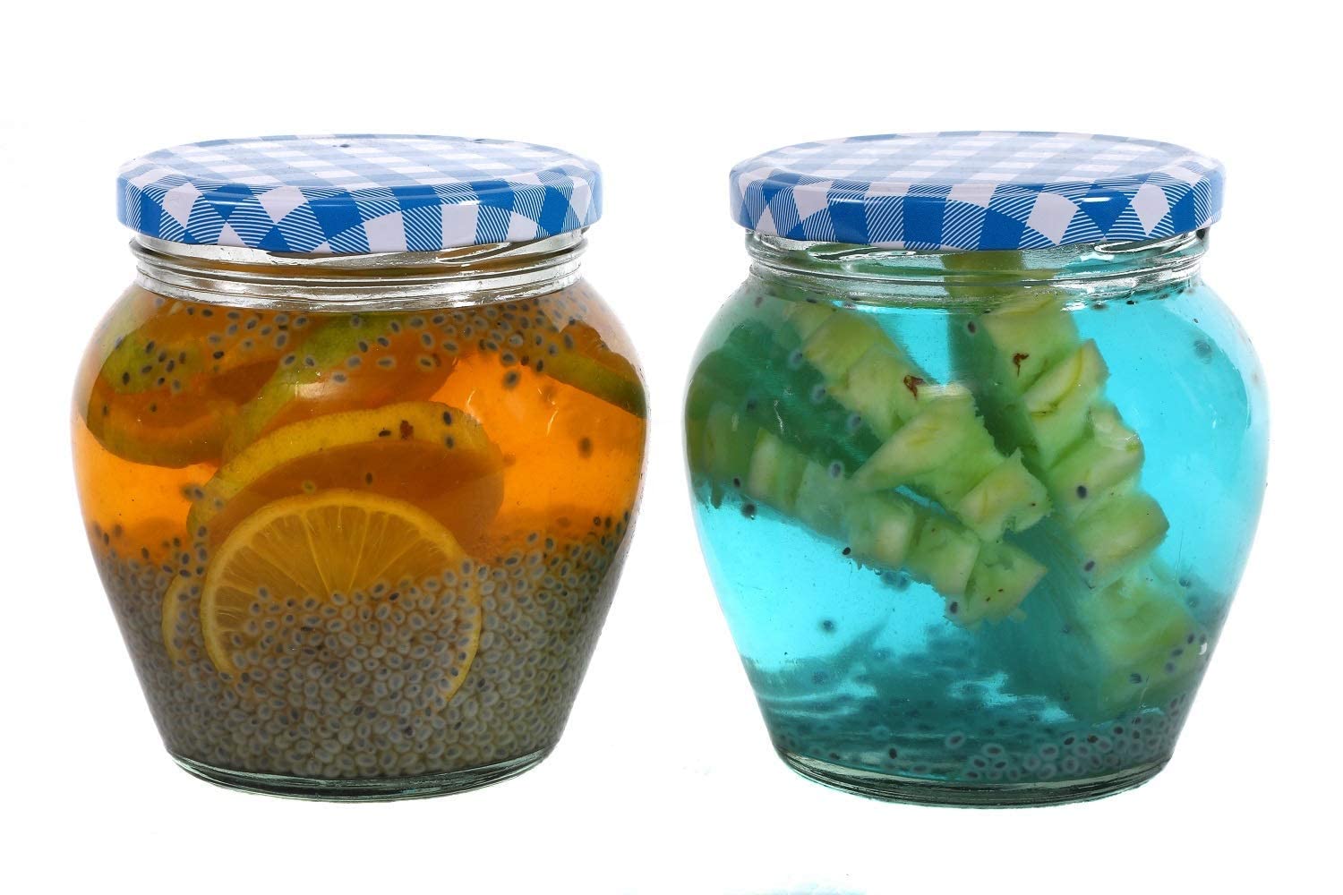 Wezoshinet Matka Shape Kitchen Storage Jars And Containers With Airtight Metal Lid For Spice Jam Honey & Decoration Craft Work (