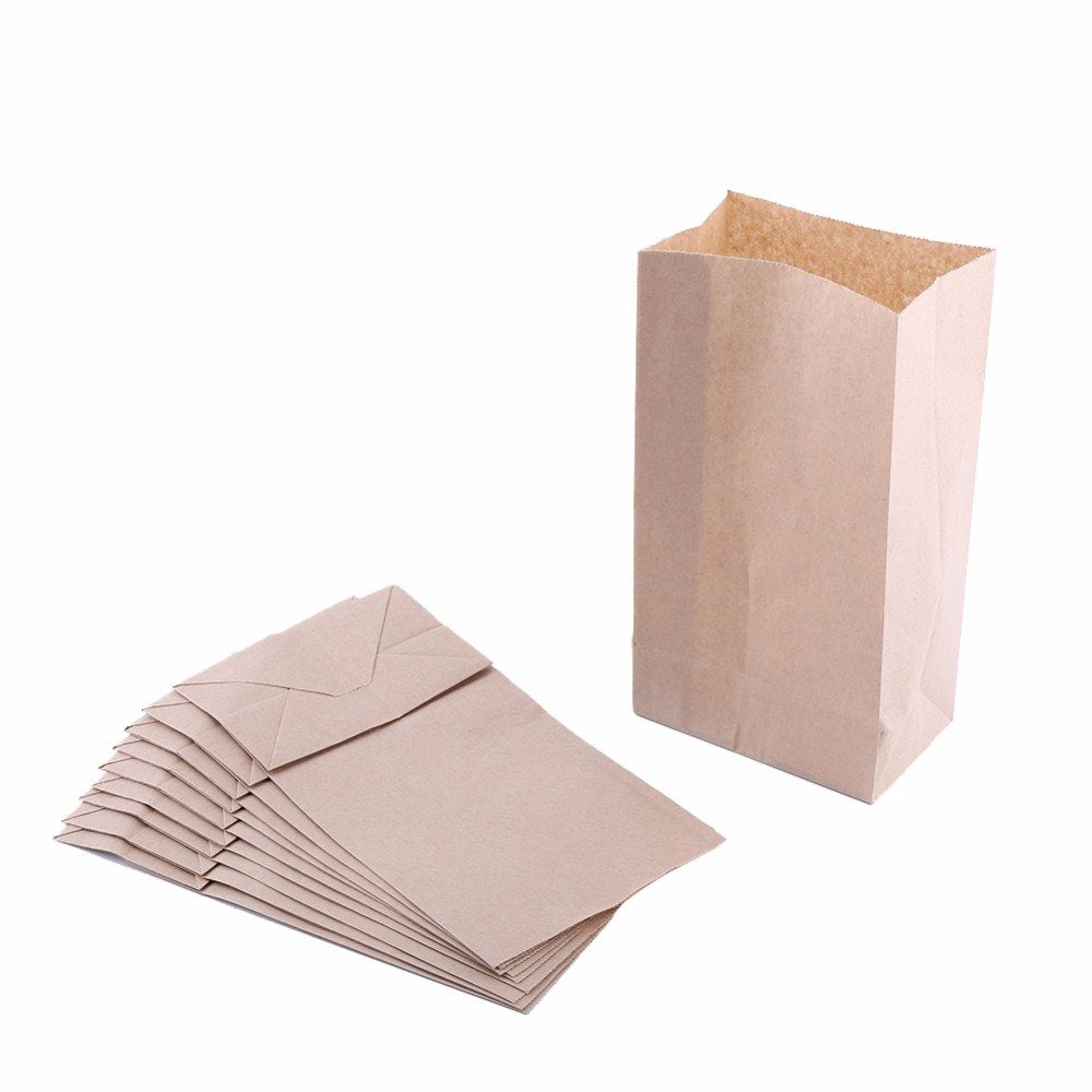 QQ Extra Small Brown Paper Bags 3 x 2 x 6 party favors, Paper Lunch Bags, Grocery Bag, wedding favor bags, kraft bags, paper bag