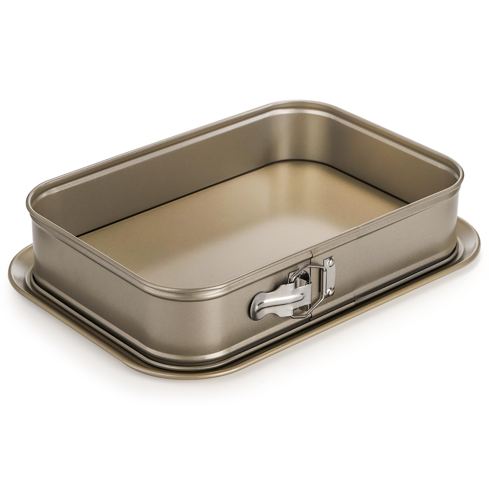 Soujoy Springform Cake Pan, Non-Stick Rectangle Cheesecake Pan, Large Cake Pan With Removable Bottom, Ice Cream Cake Bakeware, 1