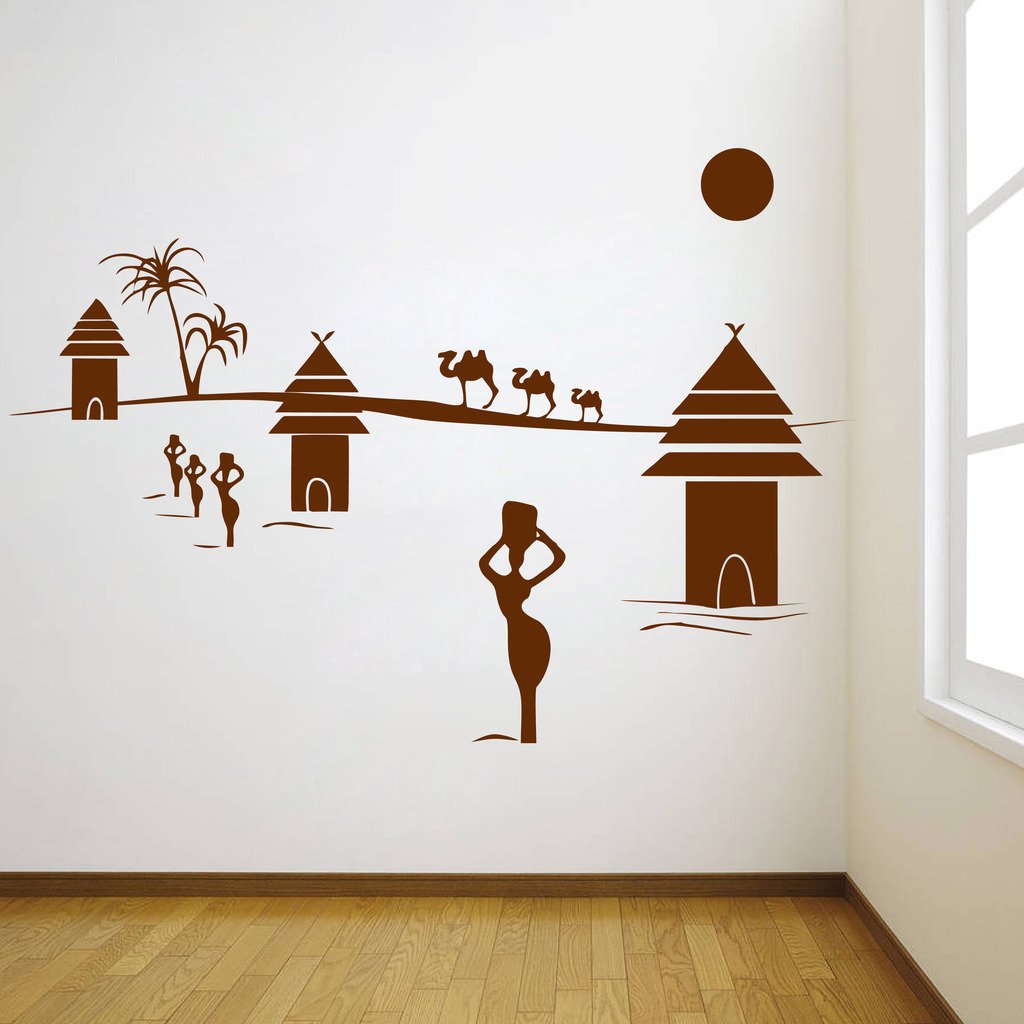 DecorVilla PVC Vinyl Village Wall Sticker / Decal (83 cm x 58 cm)