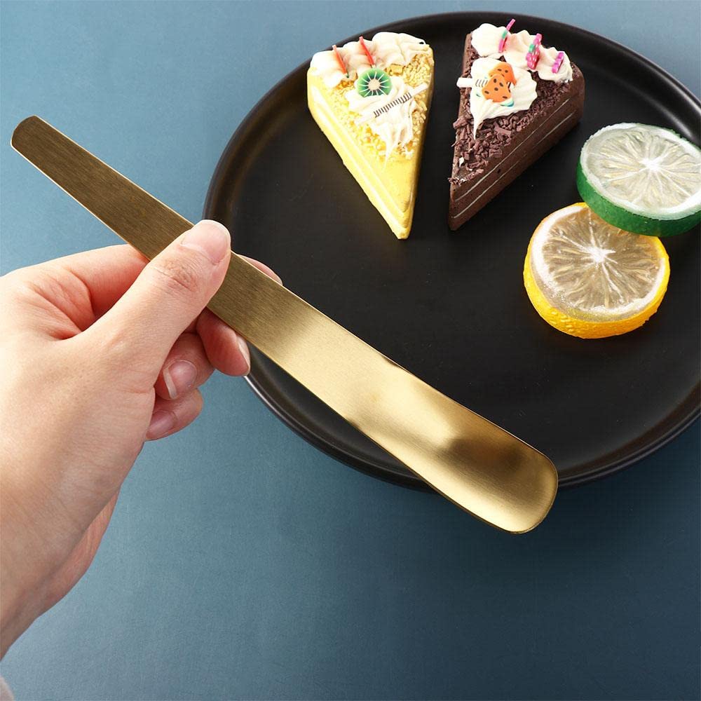 Ice Cream Spoon 2Pcs Creative Stainless Steel Long Handle Flat Head Spoons Coffee Spoon Cake Dessert Spoon Tea Tiny Stirring Spo