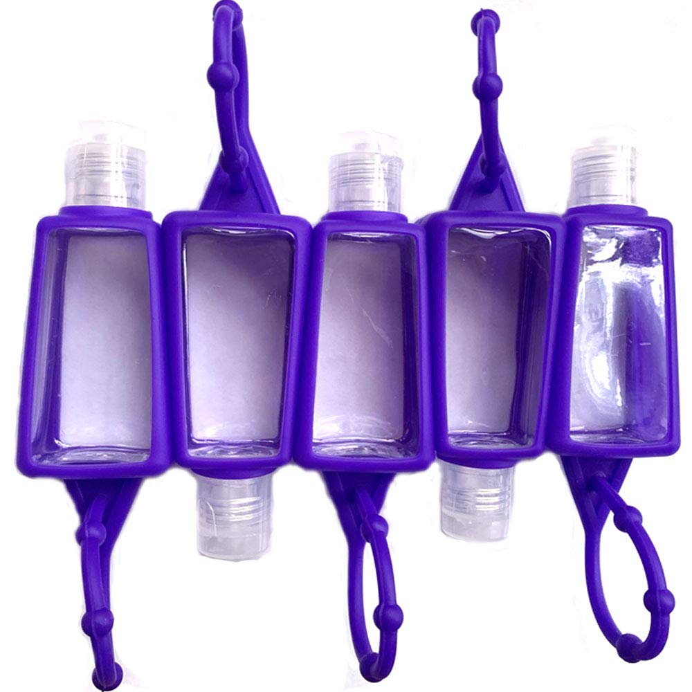 5Pcs/Pack 30Ml Empty Silicone Bottles Portable Travel Containers Hanging Case Refillable Travel Accessories (30Mlx5)