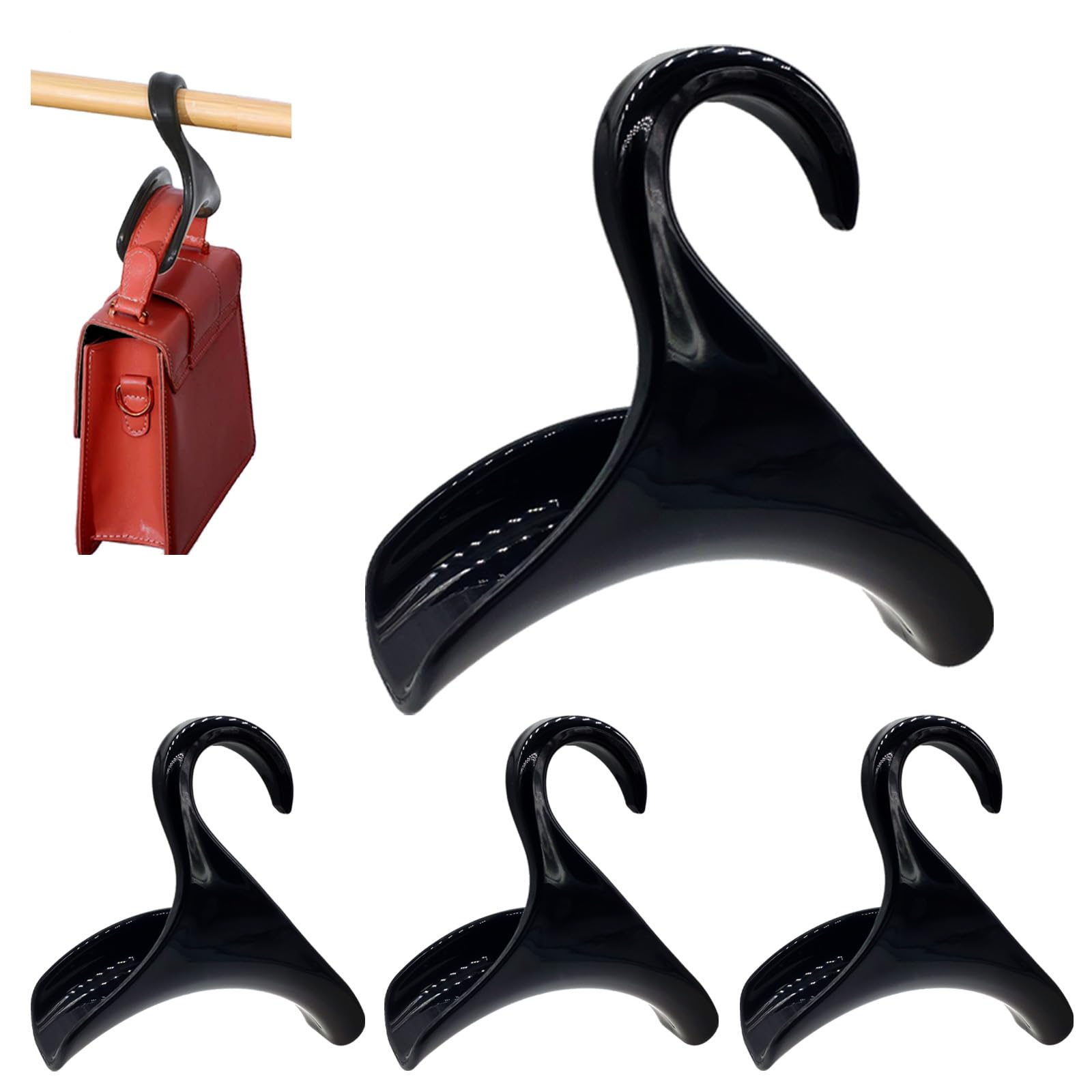 Seebrider Purse Hanger, Purse Holder For Closet Black Backpack Hanger Hook For Organizer Storage Purses Tote Bag Backpacks Handb