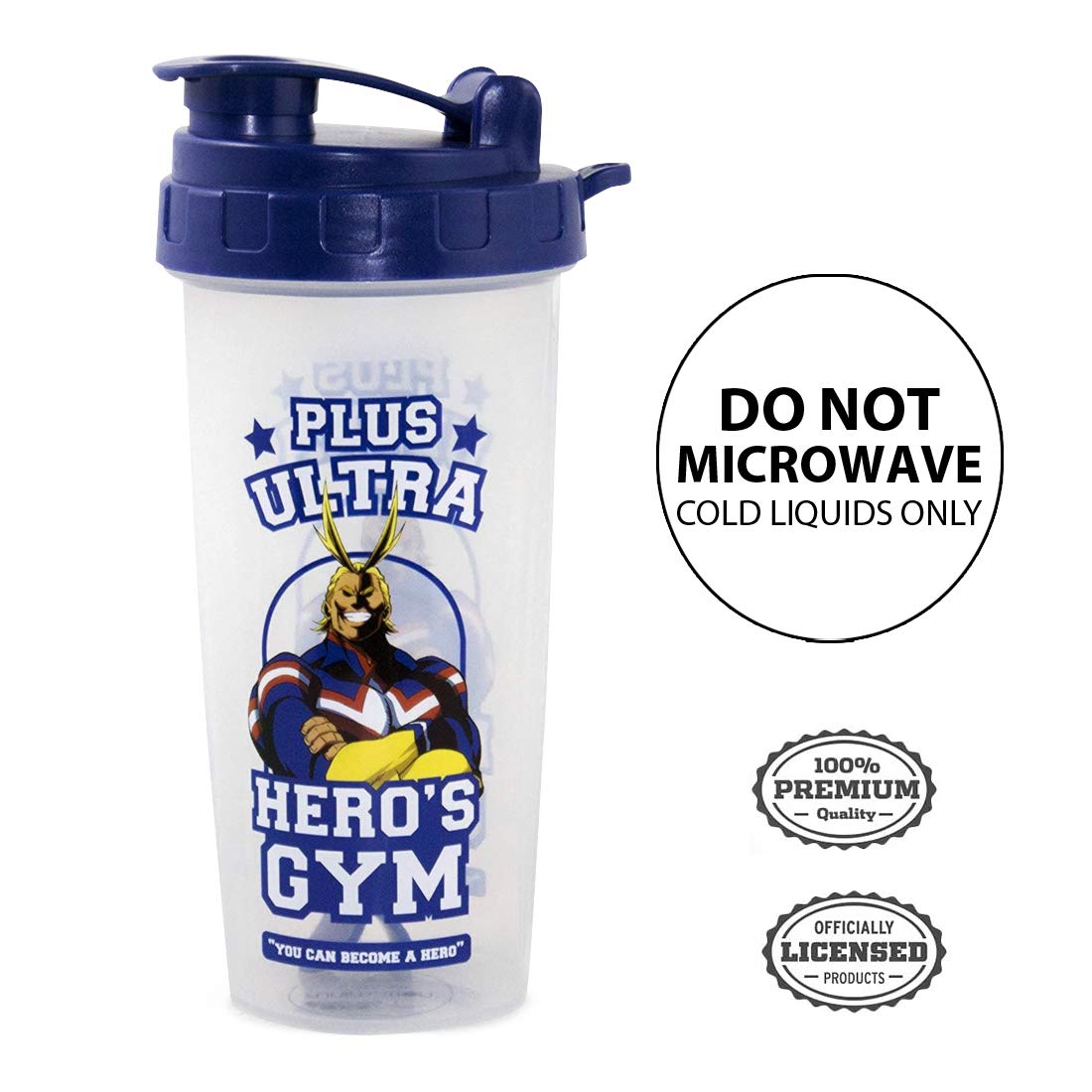 My Hero Academia Deku Shaker Bottle | 24 Oz Plastic Sport Bottle| Featuring The Aspiring Number One Hero Izuku Midoriya | Protei