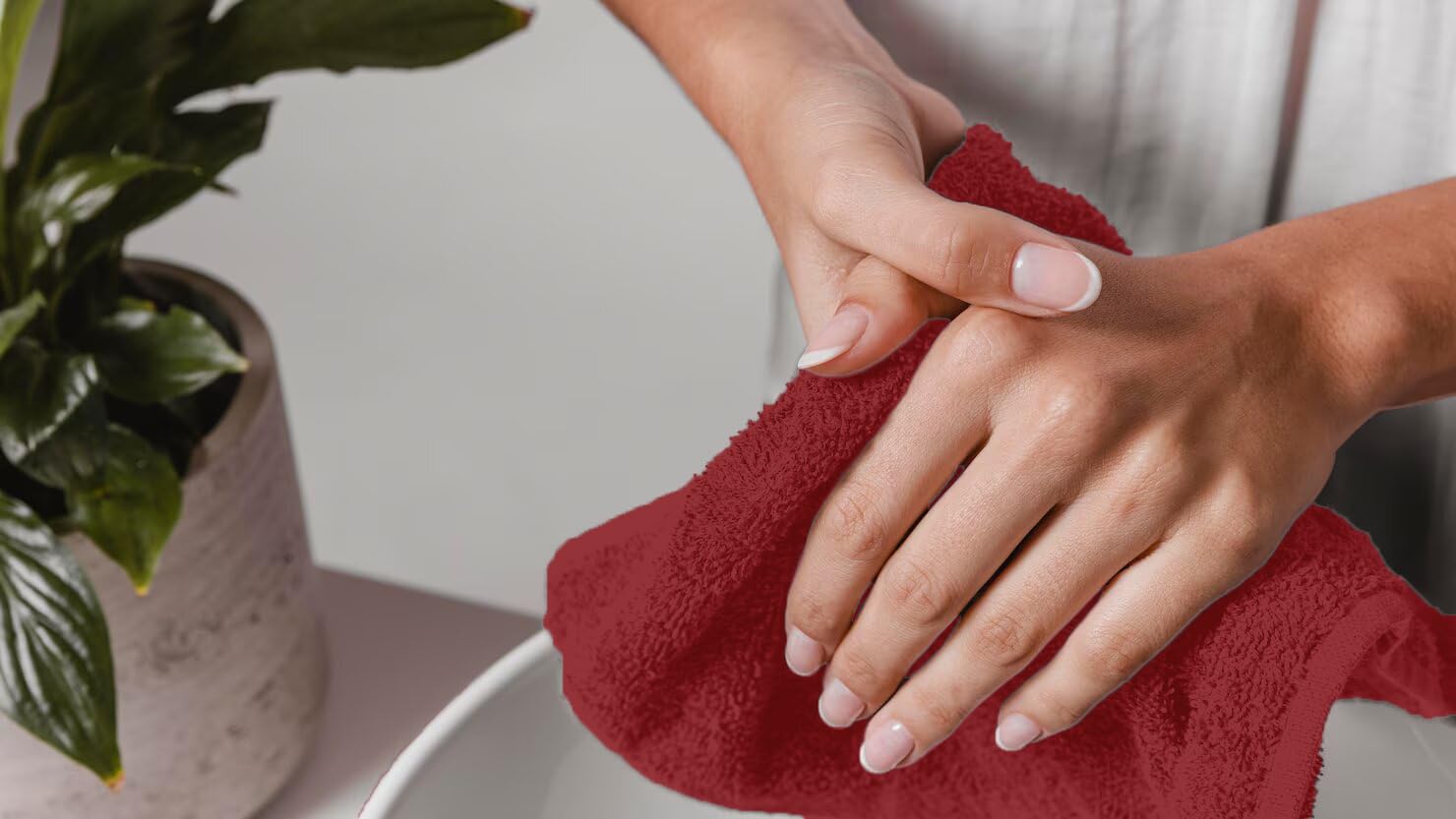 Avalon Cotton Washcloths - Pack of 24 12x12 Inches Size Premium Ring Spun Cotton  Reusable Multipurpose Towels Super Absorbent Soft Face Towels  Gym Towels  Hotel Spa Quality  (Crimson Red)