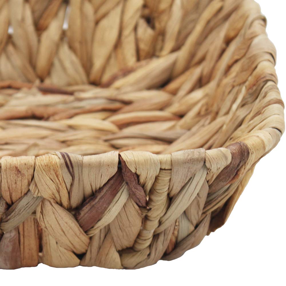 Fruit Tray, Grass Weaving Storage Bins For Fruit Or Tea,Arts And Crafts. (Rectanglec-1Pc)