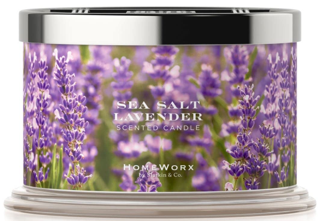 HomeWorx by Harry Slatkin 4-Wick, 18 oz. Candle - Sea Salt Lavender