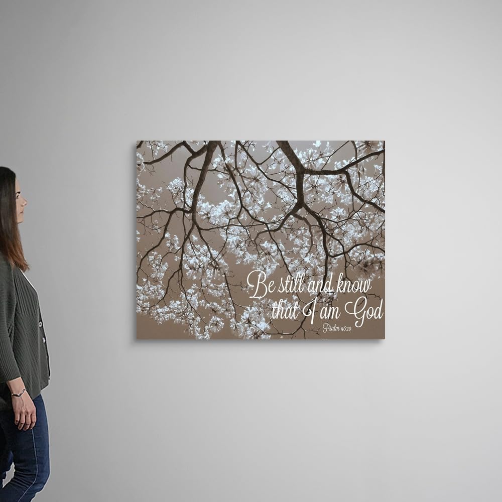 Canvas On Demand Be Still Canvas Wall Art Print By Gail Peck, Contemporary, Home Decor, Quote, Design Artwork, 45''X36''