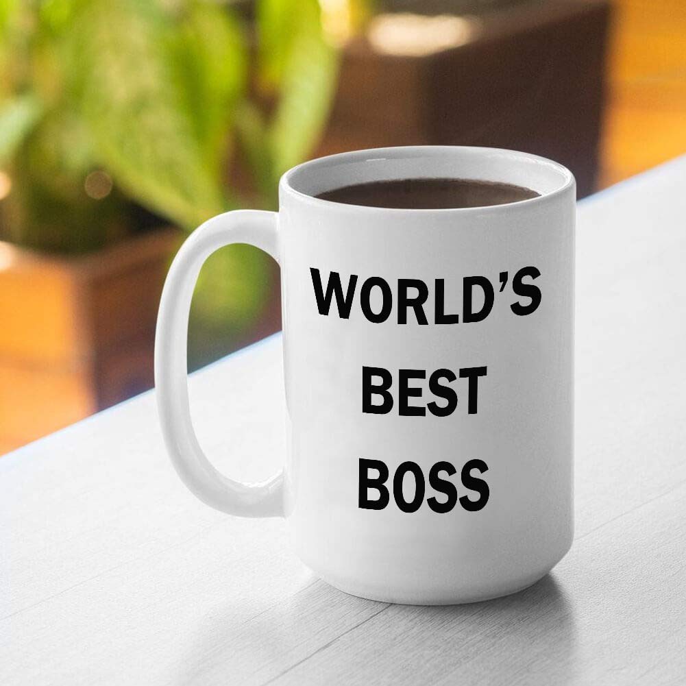Dunder Mifflin (The Office) World'S Best Boss Tv Television Show Ceramic Mug Coffee (Tea, Cocoa) 15 Oz Mug, Official Michael Sco