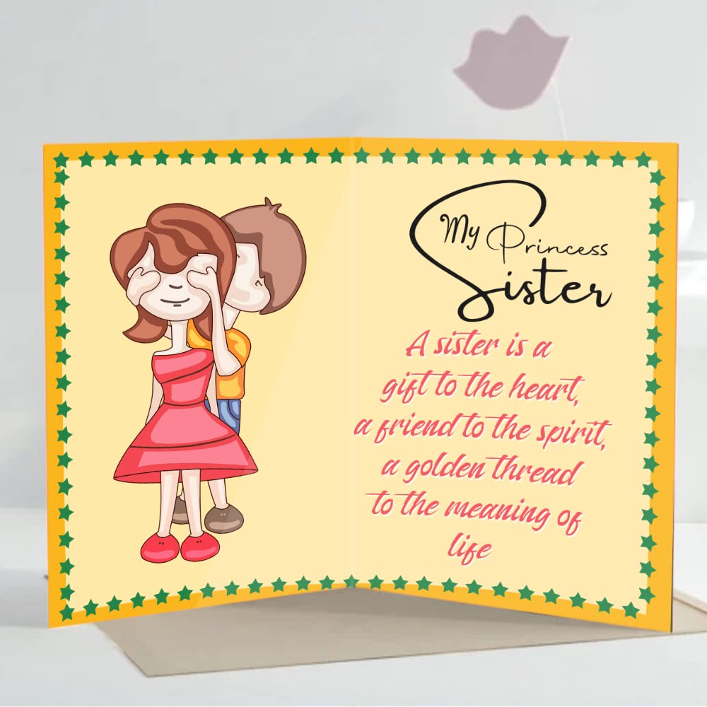 SKYTRENDS Rakhi Gift for Sister Printed Coffee Mug with keychain, Teddy, Greeting card Gift for Birthday, Raksha Bandhan for Sis