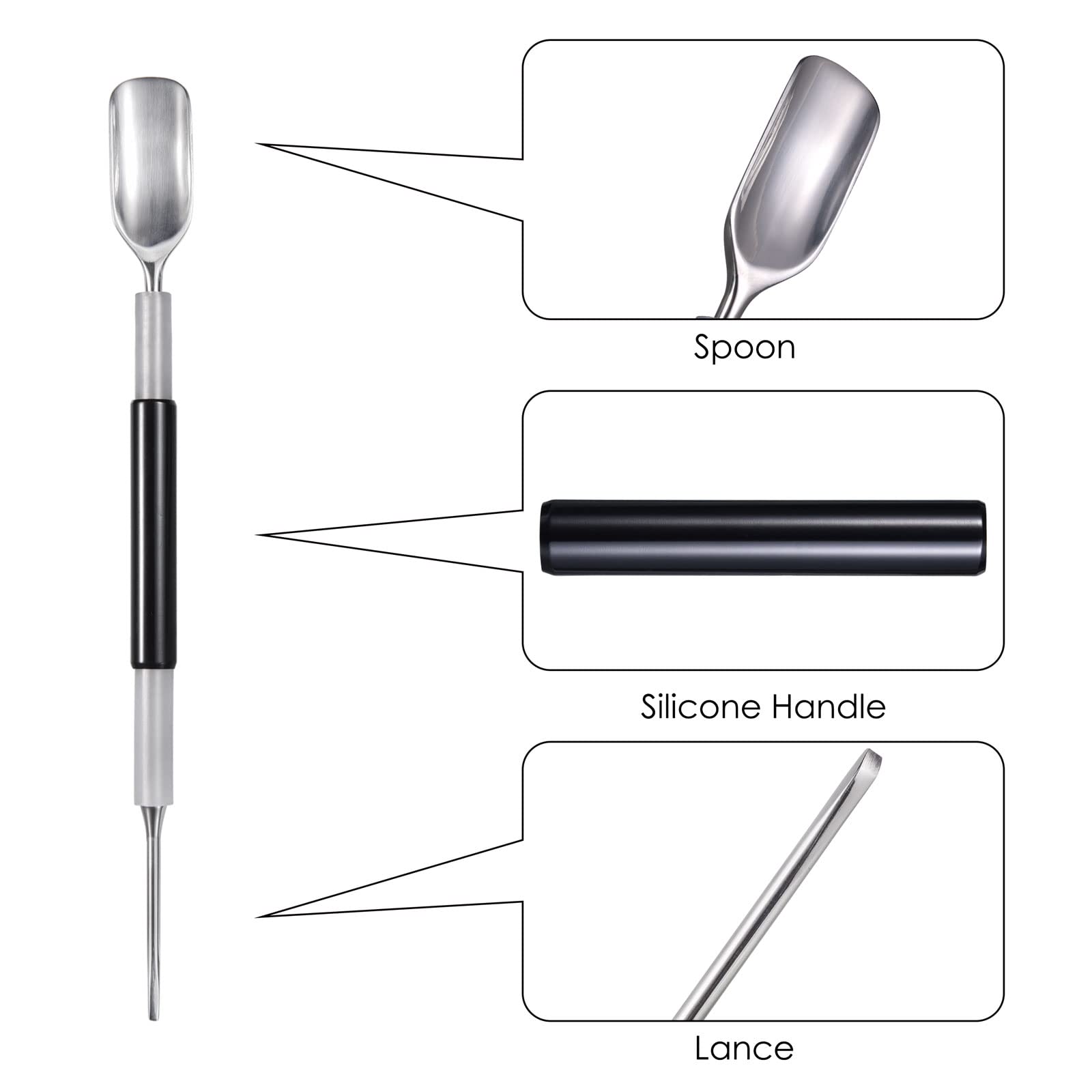 Latte Art Set (3 Tools) For Latte Art, Cappuccino And Espresso, Santow Espresso Latte Art Tools, Spoon & Lance, Spatula & Spike