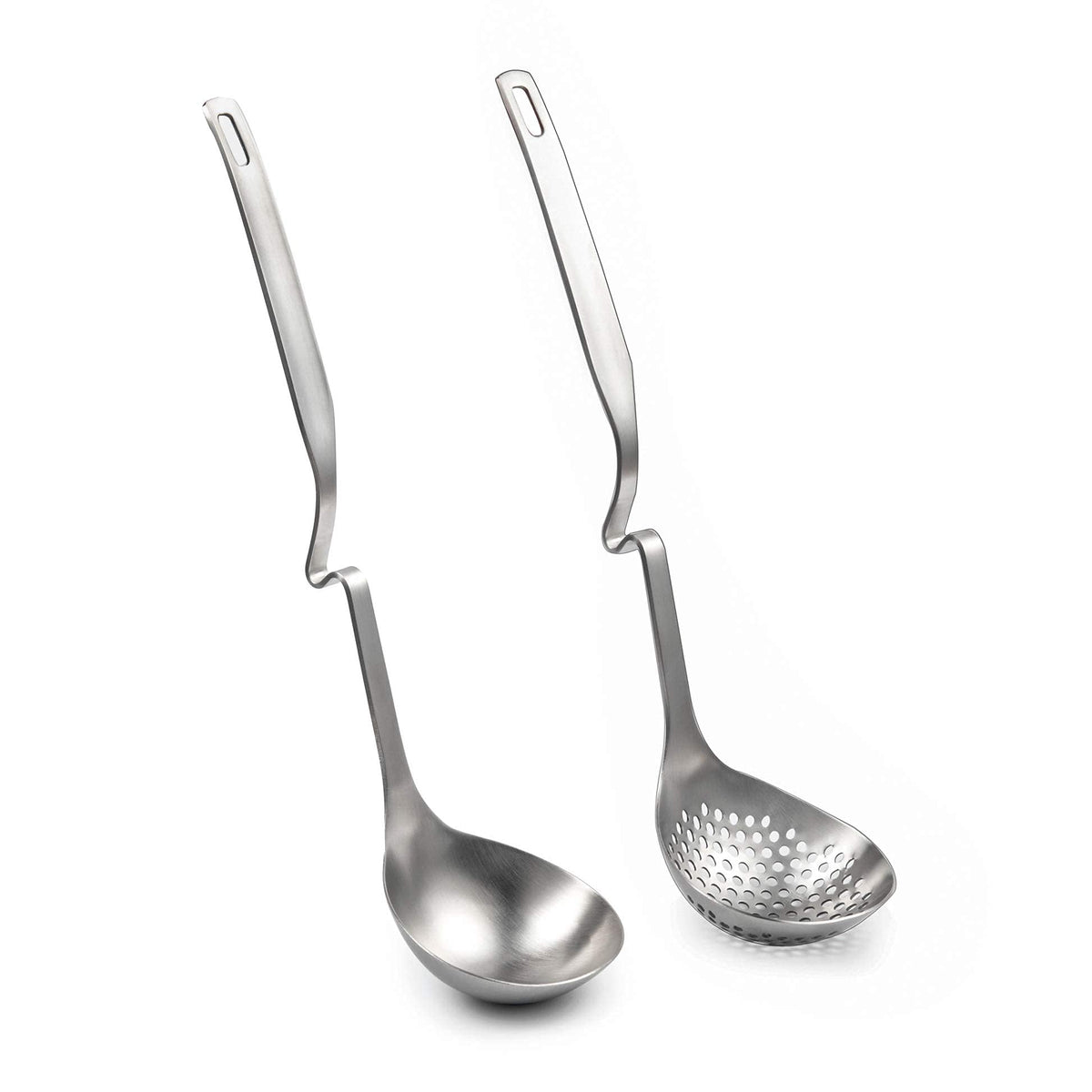 Imeea Hot Pot Ladle Set Slotted Spoons For Cooking Sus304 Stainless Steel Soup Ladles For Serving, 12-Inch