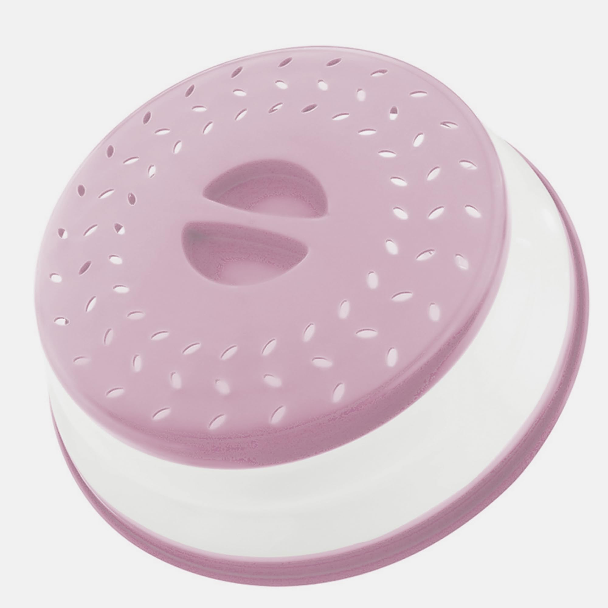 Collapsible Microwave Splatter Cover, Microwave Plate Cover With Steam Vent,BPA-Free Silicone & Plastic (Light purple, 10.5IN)