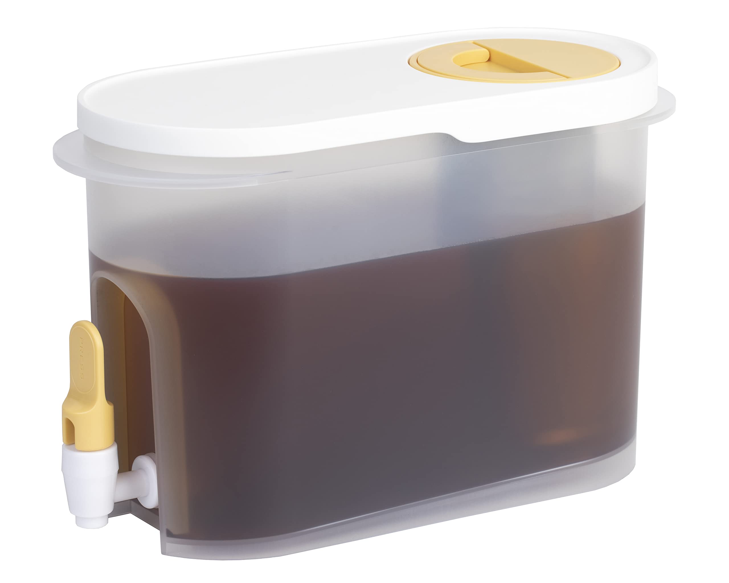 Baraiser Cold Brew Coffee Maker, 3/4 Gallon Iced Coffee Maker With Ultra-Fine Mesh Steel Filter And Spigot, White