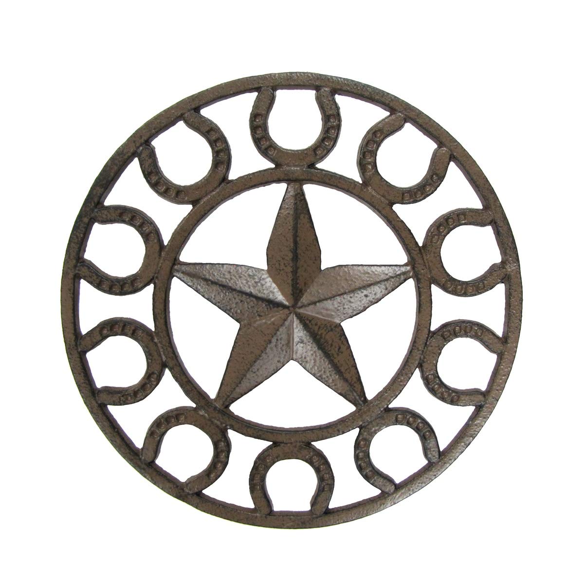 Treasure Gurus Large Metal Horseshoe Star Oven Trivet Hot Dish Pot Pan Holder Rustic Kitchen Wall Art Decor