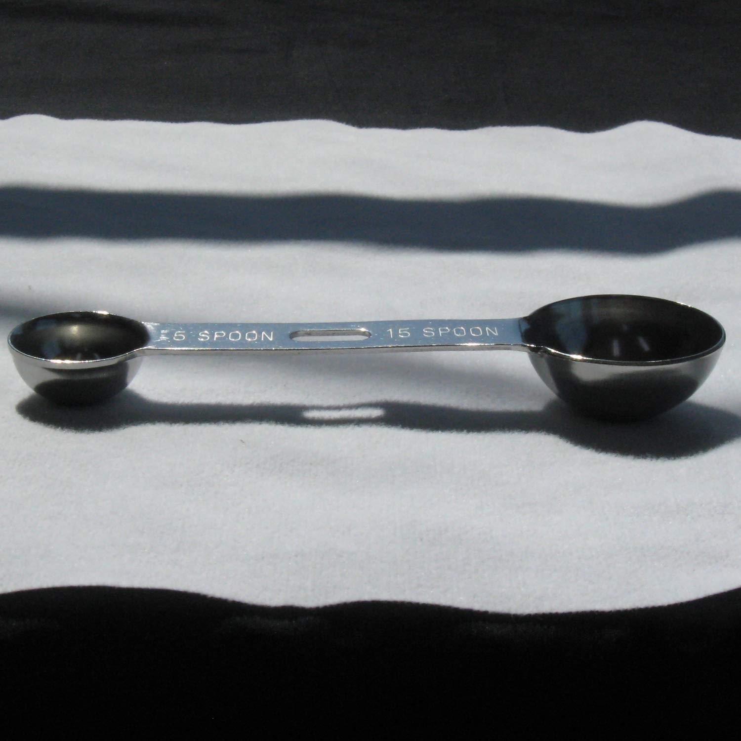 Nagao Tsubamesanjo Extra Thick Double Measuring Spoon, 0.2 Fl Oz (5 Cc), 0.5 Fl Oz (15 Cc), 18-8 Stainless Steel, Made In Japan