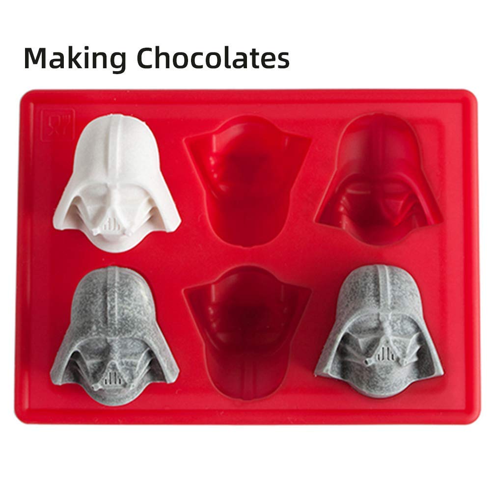 Kamehame Silicone Chocolate Candy Molds For Star Wars Fans, Darth Vader And R2-D2 Mold For Jello,Cake Decoration, Caryon, Puddin
