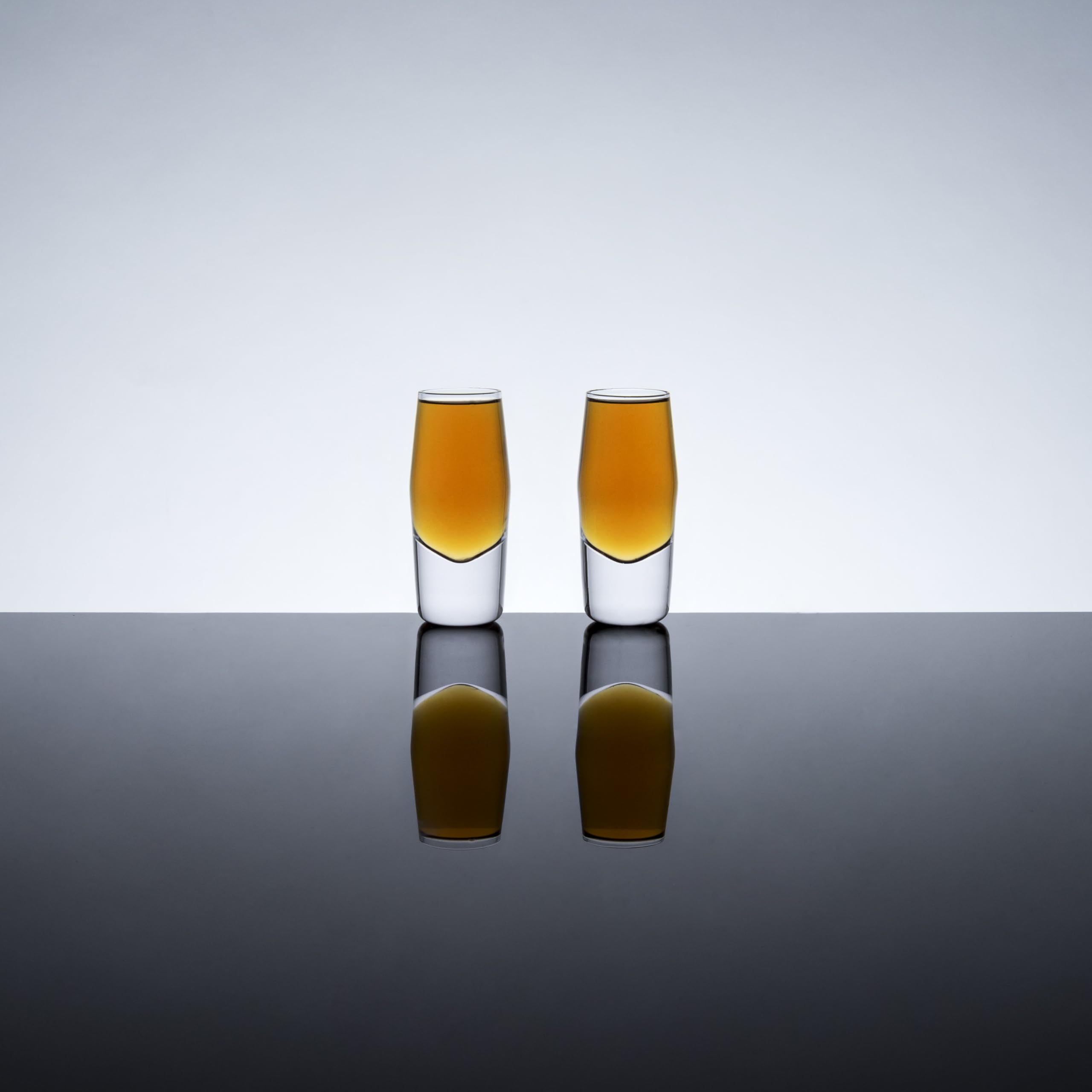 Viski Crystal Heavyweight Shot Glasses Set Of 2 - Premium Crystal Clear Glass, Stylish Shot Glasses, Shot Glass Gift Set, 2 Oz