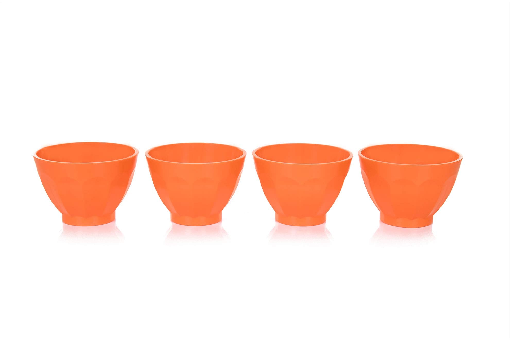 Mintra Home Unbreakable Bowls and Trays (Bold Collection)  Dark Orange  (Small Bowl 4pk - 250ml (8oz)