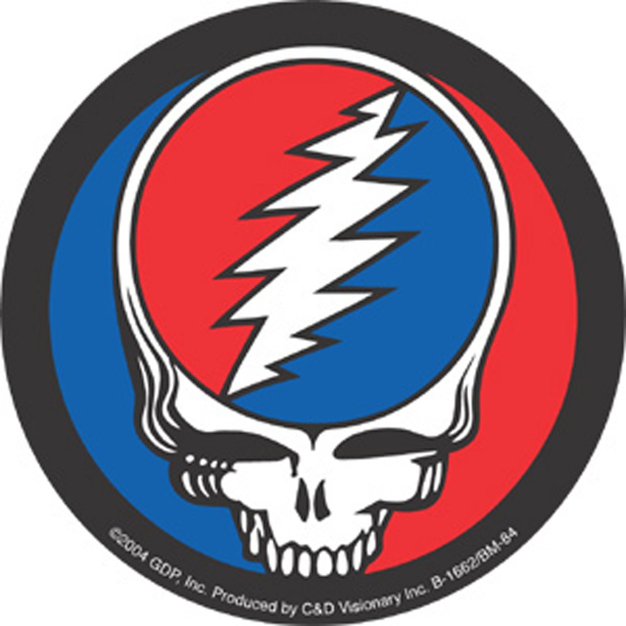 C&D Visionary Licenses Products Grateful Dead Steal Your Face Button Magnet, 3''