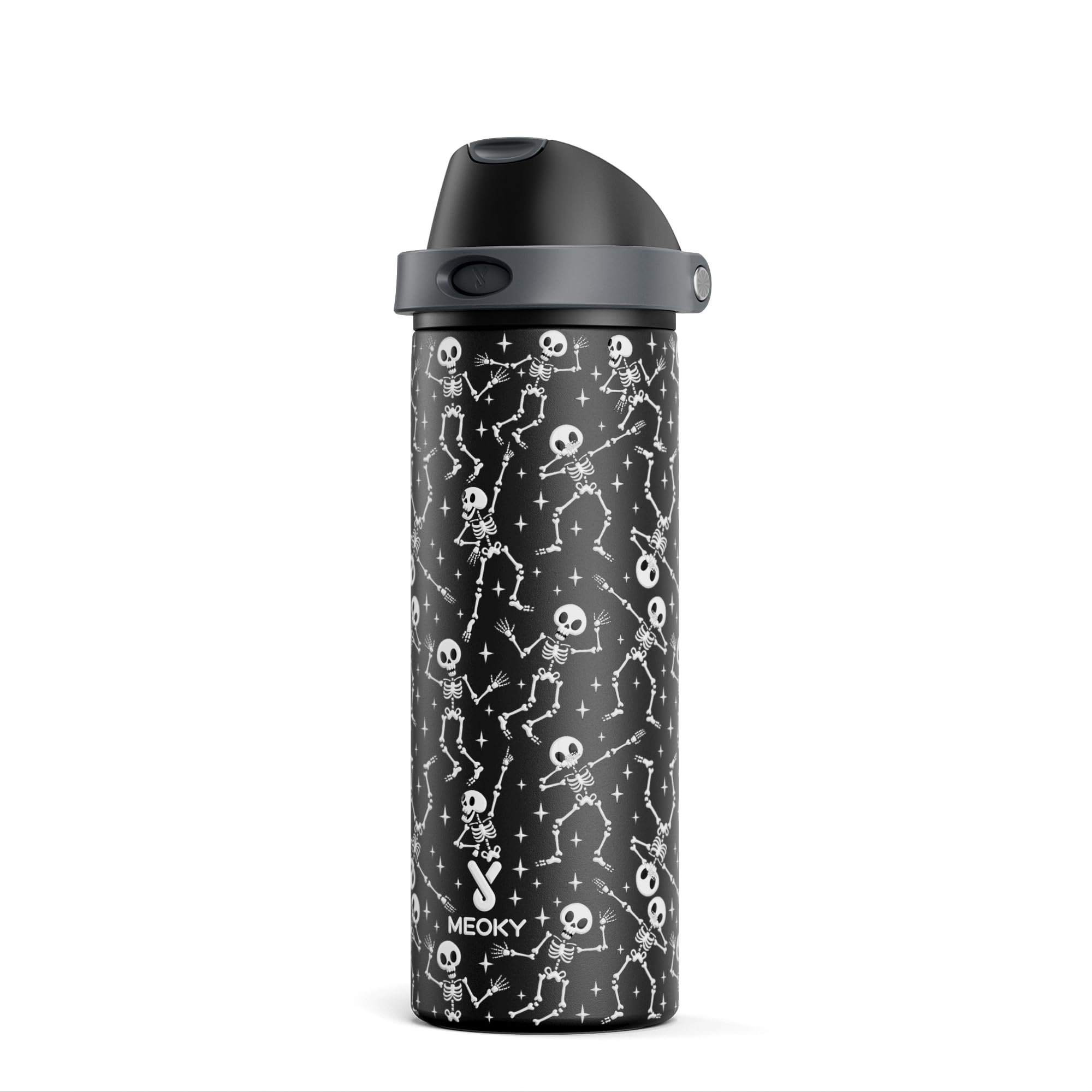 24 oz Halloween Insulated Water Bottle: Meoky Stainless Steel Water Bottle with 2-in-1 Straw Lid - Leak Proof, Cold for 24 Hours